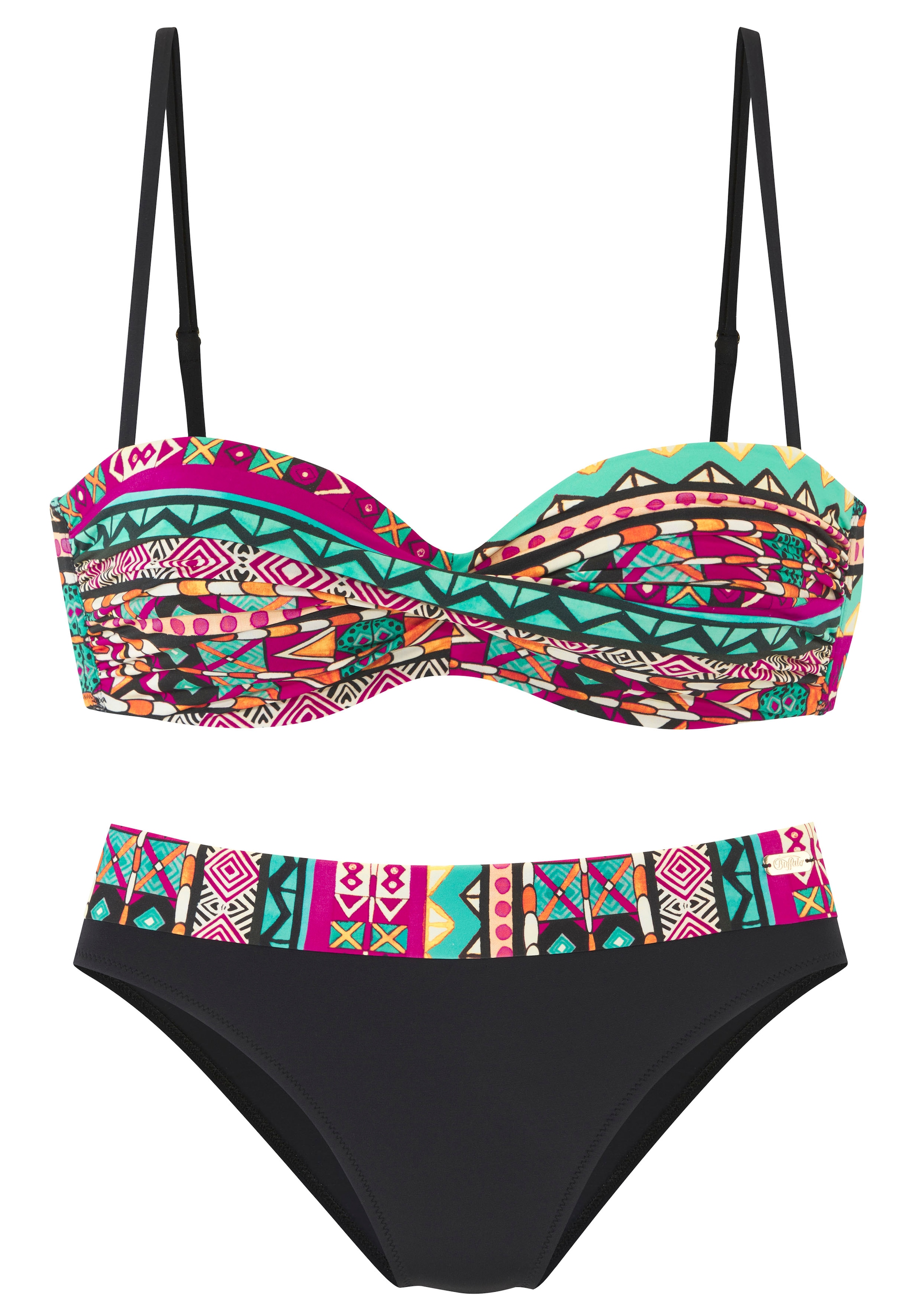 Buffalo Bügel-Bandeau-Bikini, mit farbenfrohen Design