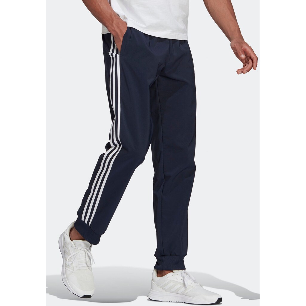 adidas Sportswear Sporthose »AEROREADY ESSENTIALS TAPERED CUFF WOVEN 3-STREIFEN HOSE«, (1 tlg.)