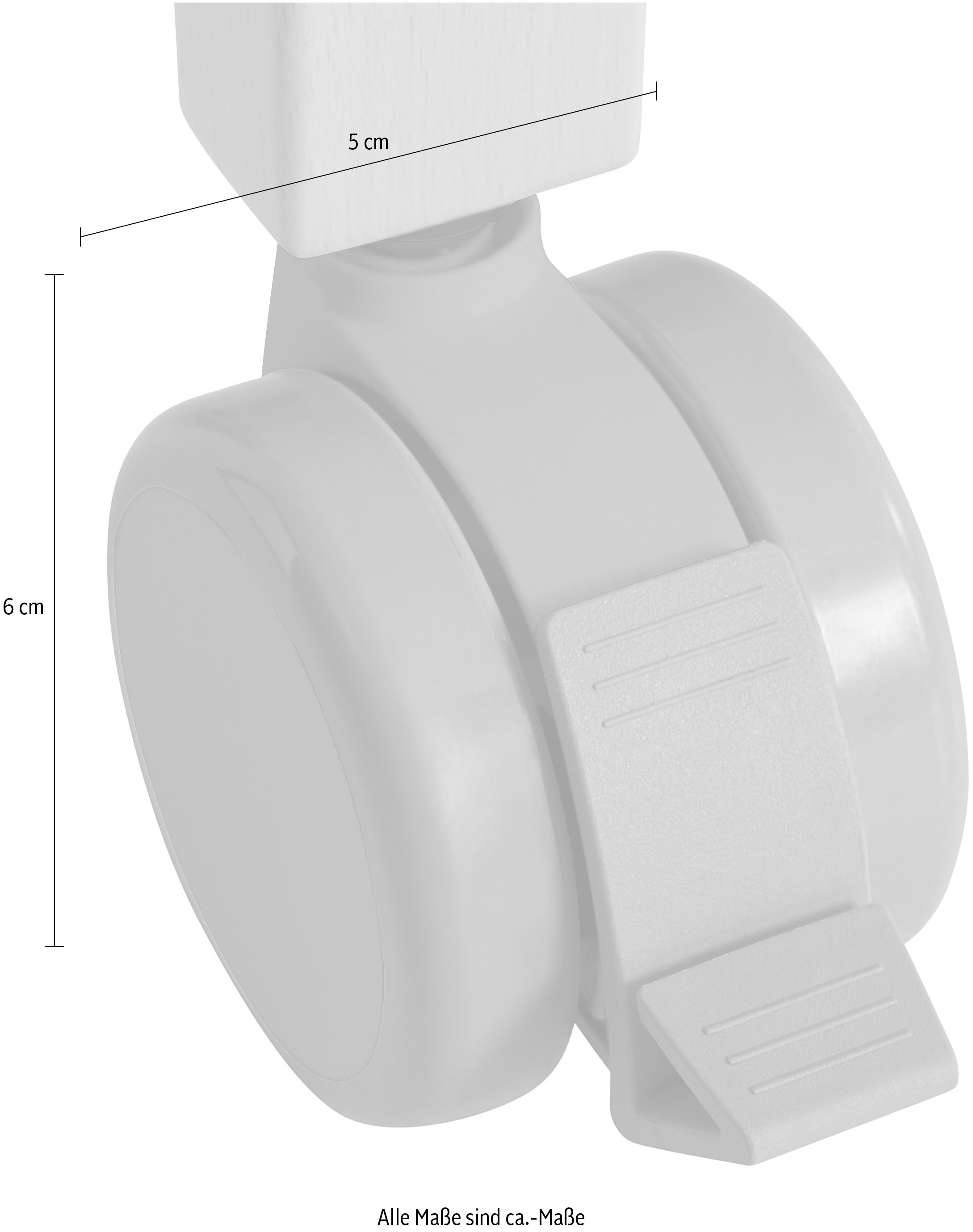 PAIDI Möbelrolle »Rollensatz Beistellbett« 4er Pack feststellbar