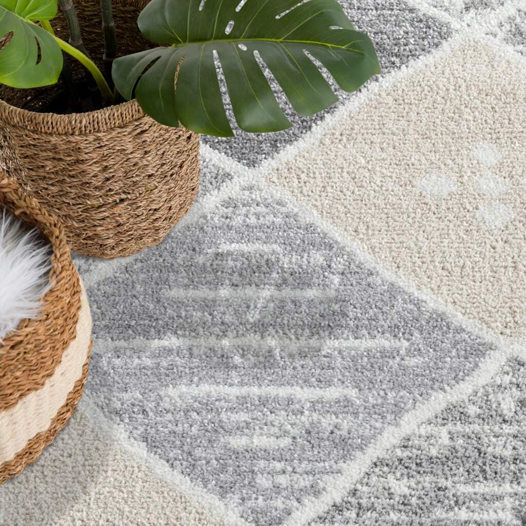 Carpet City Teppich »FLAIR179«, rund, 11 mm Höhe, Kurzflor-Teppich, Skandi-Stil, Wohnzimmer