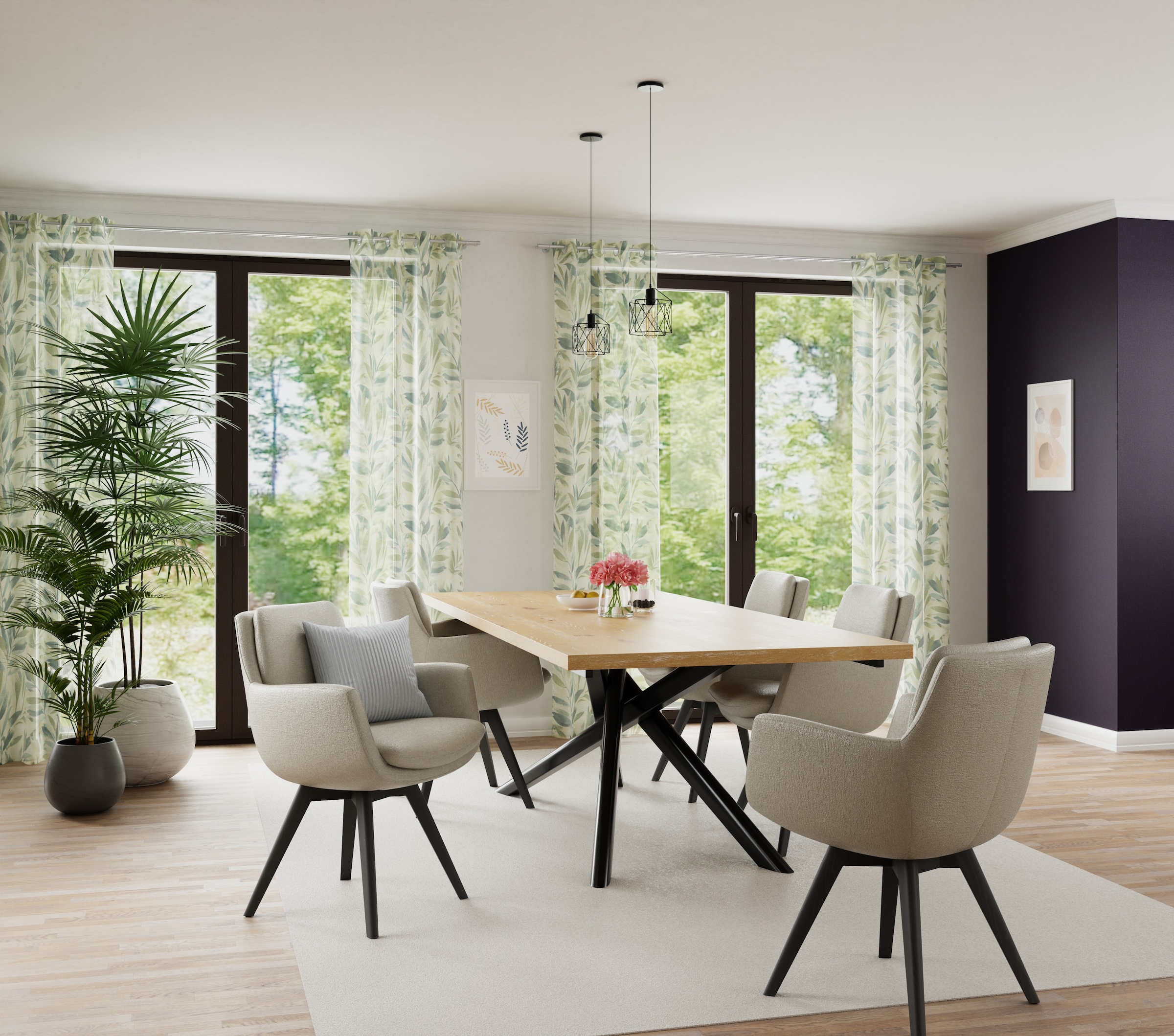 HOMING Gardine »Valdis« Ösen 1 Stk. tlg. Fertigschal