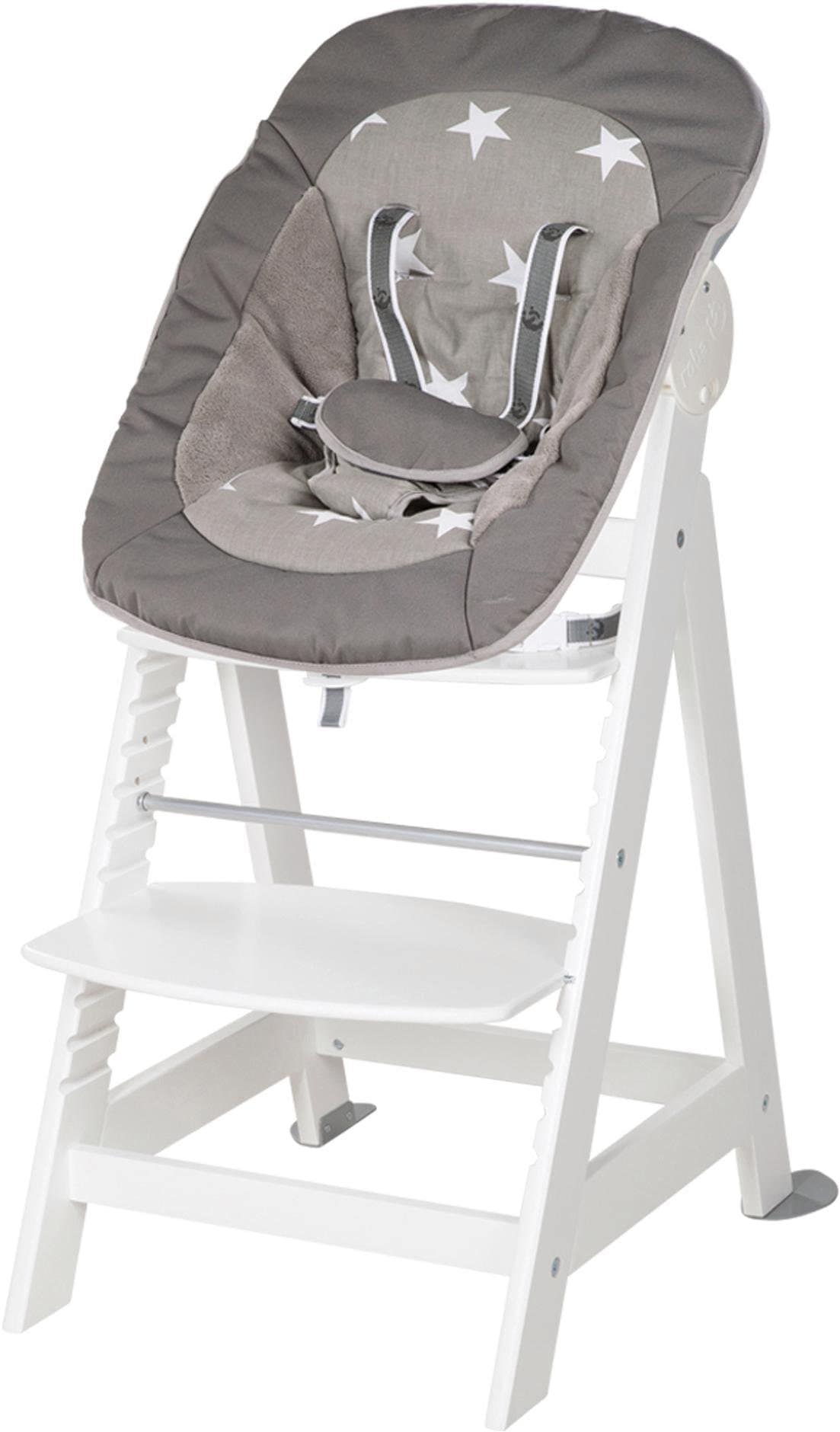 Set »2-in-1 bei Up, Little Neugeborenen-Aufsatz Stars«, Hochstuhl mit Born roba® ♕