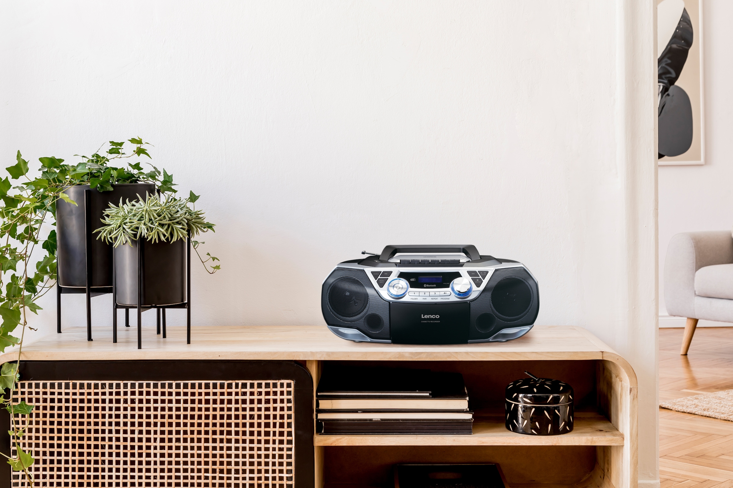 Lenco Boombox »SCD-720SI«, (Digitalradio (DAB+)-FM-Tuner mit RDS 12 W)
