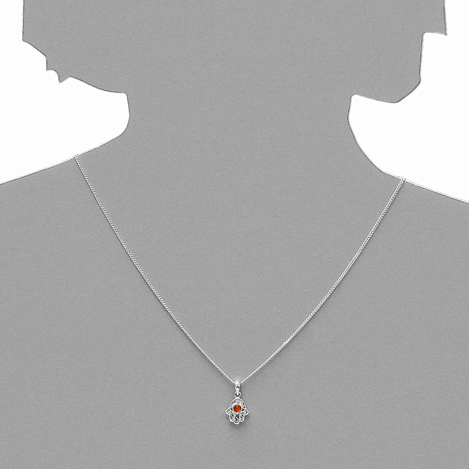 OSTSEE-SCHMUCK Kettenanhänger »- kleine Hand - Silber 925/000 - Bernstein«