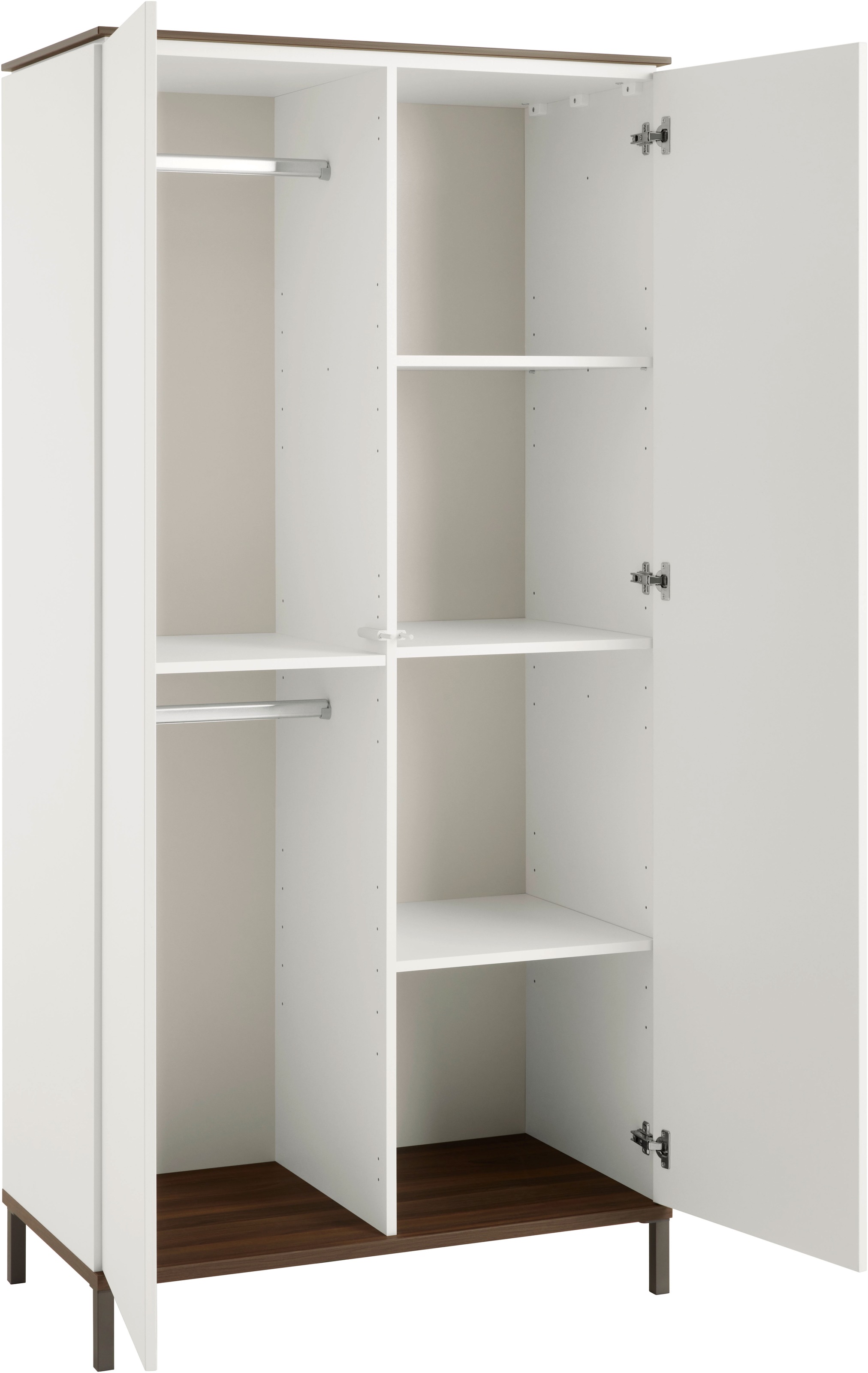 YUNY by PAIDI Kleiderschrank »LOVELY ALIV inkl. Kleiderstangen und Einlegeböden« Off-White, zertifizierte Qualität, Push-to-open