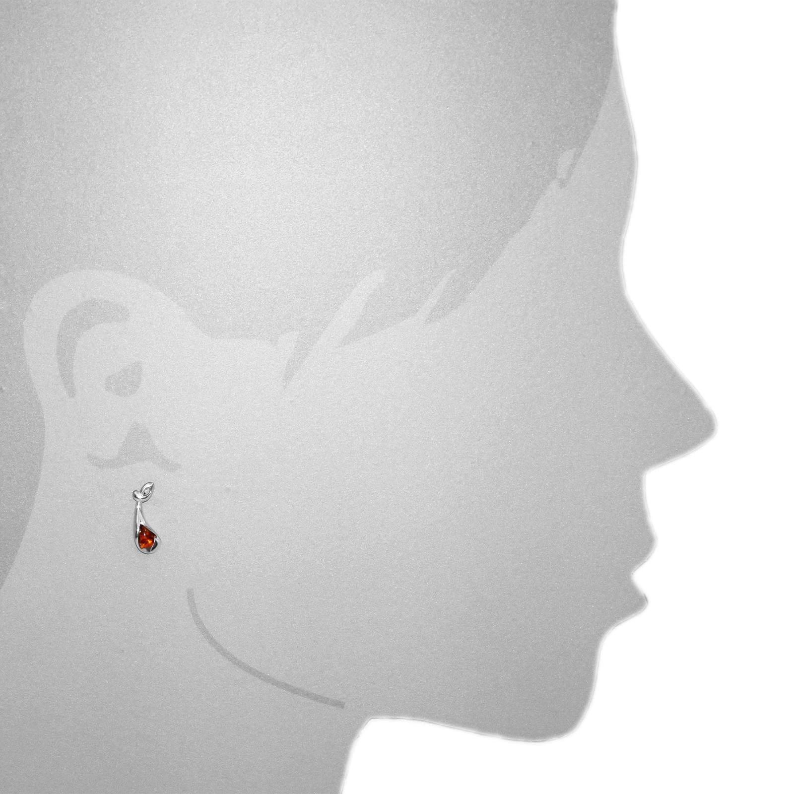 OSTSEE-SCHMUCK Paar Ohrstecker »- Jeanne - Silber 925/000 - Bernstein«