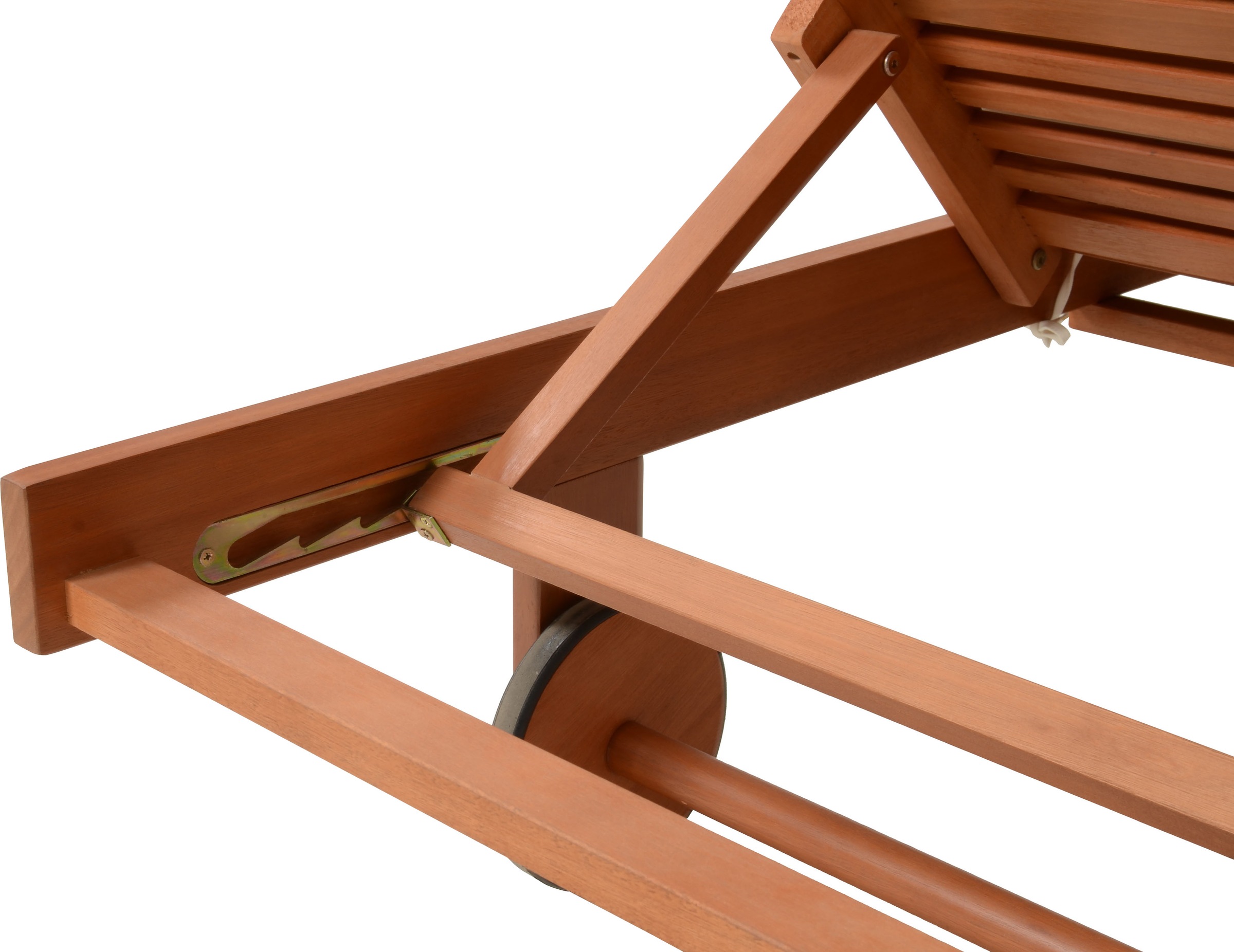 Garden Pleasure Gartenliege »Sonnenliege »SAN DIEGO«, beige« Eukalyptusholz, verstellbare Rückenlehne, L: 183 cm