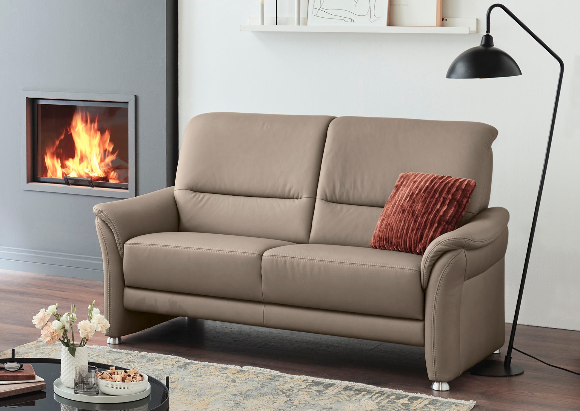 Die PlanBar 2,5-Sitzer »PN-PF23182« Federkernpolsterung, wahlweise Rücken echt bezogen