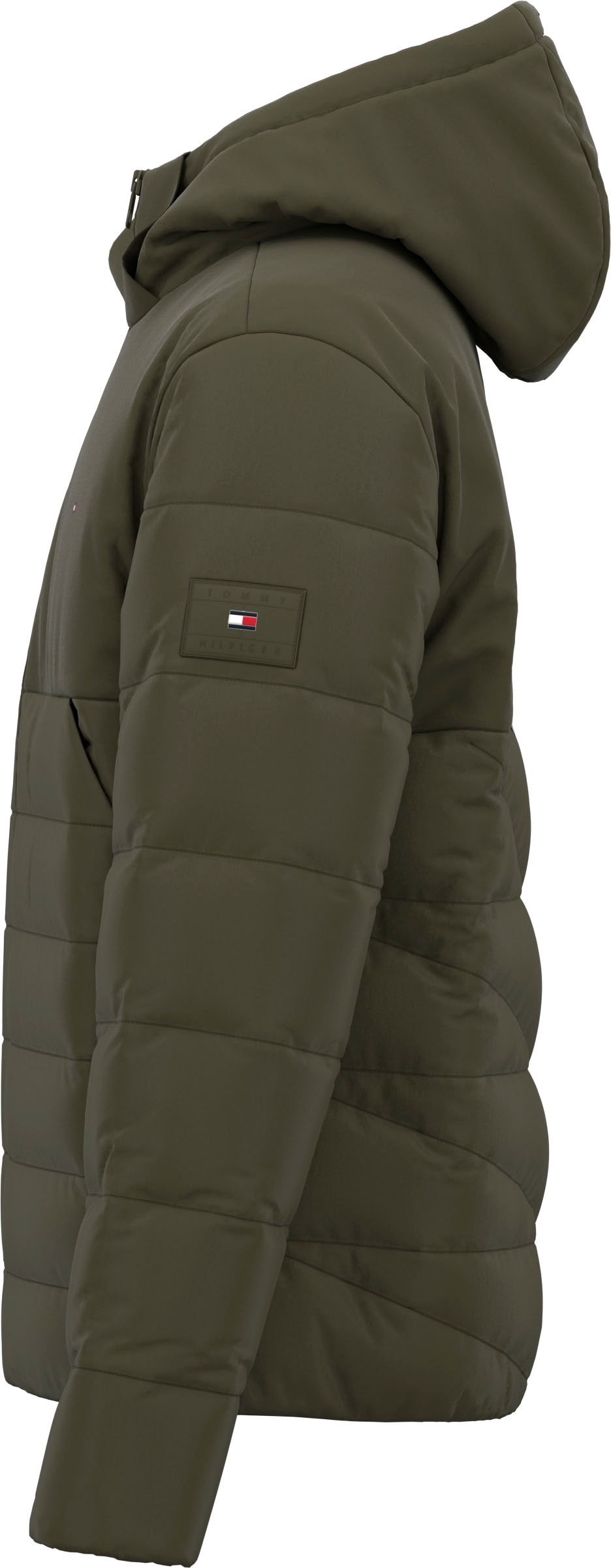 Tommy Hilfiger Steppjacke »CL MIXED MEDIA HOODED JACKET«, mit Kapuze