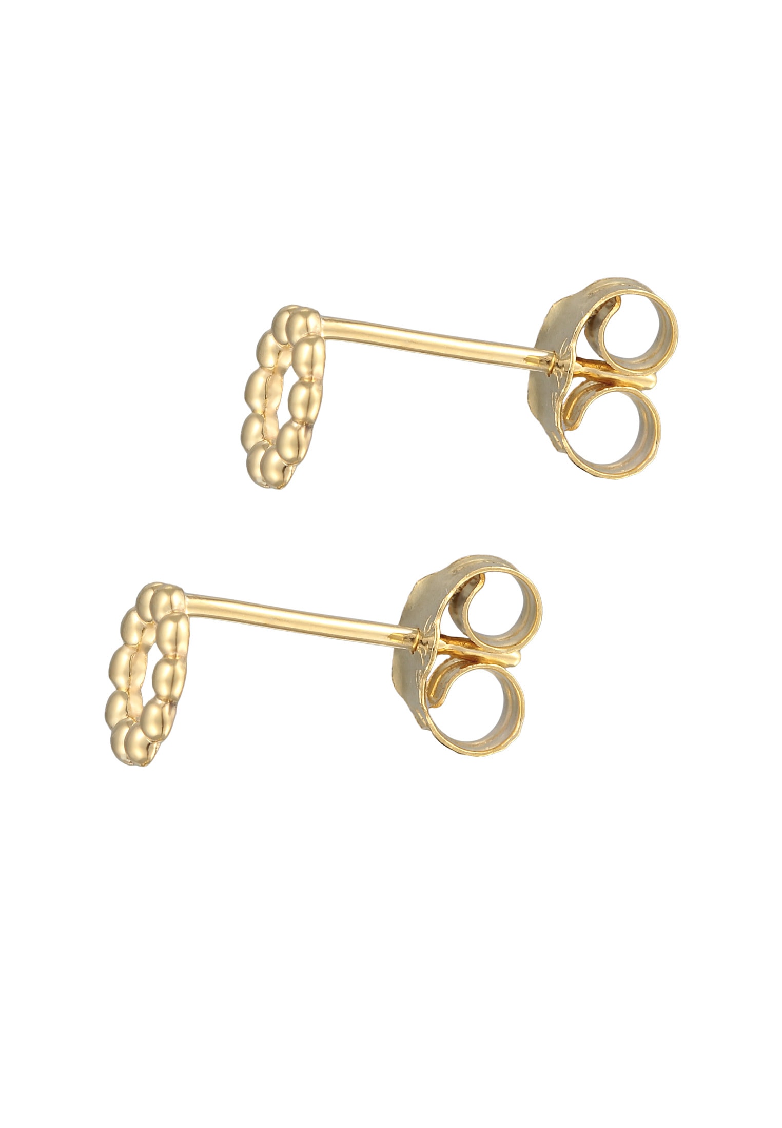 Elli Premium Paar Ohrstecker »Ohrringe Ohrstecker Kreis Kugeloptik 375er Gelbgold«
