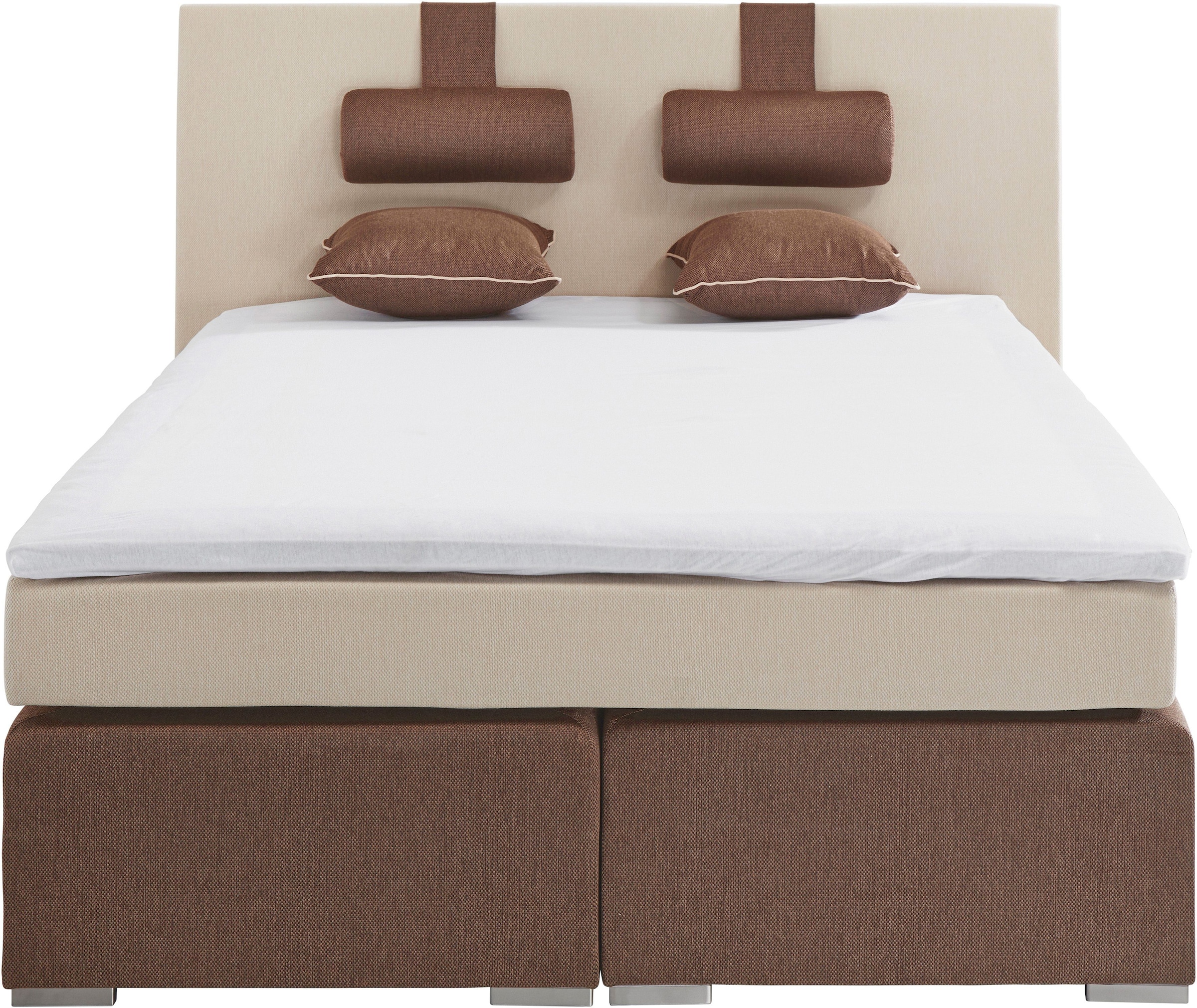ATLANTIC home collection Boxspringbett »Rick« mit Bonnell-Federkernmatratze, inkl. Topper