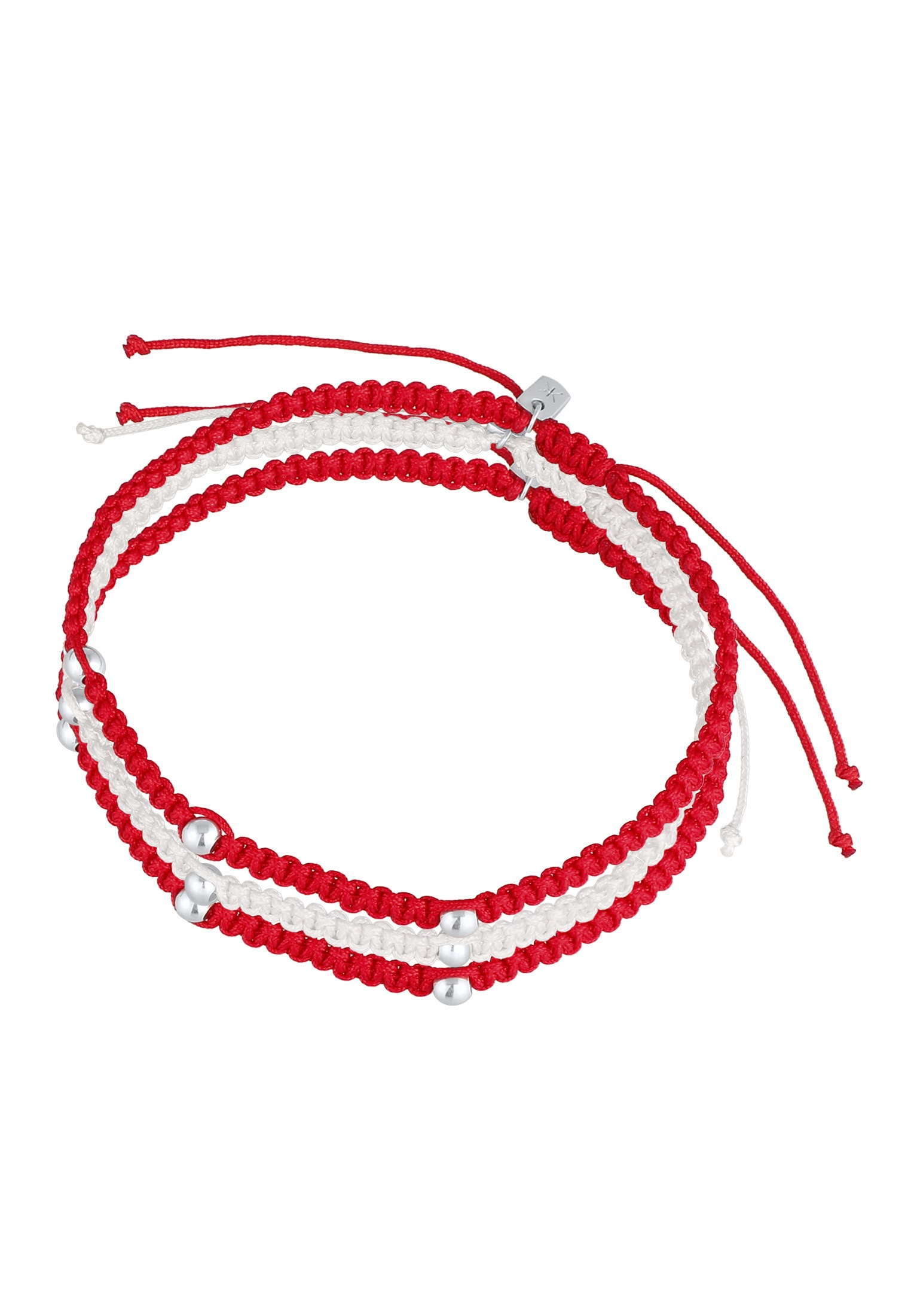 Kuzzoi Armketten Set »Armband EM Fußball Fan-Set Flagge 925 Sterling Silber«