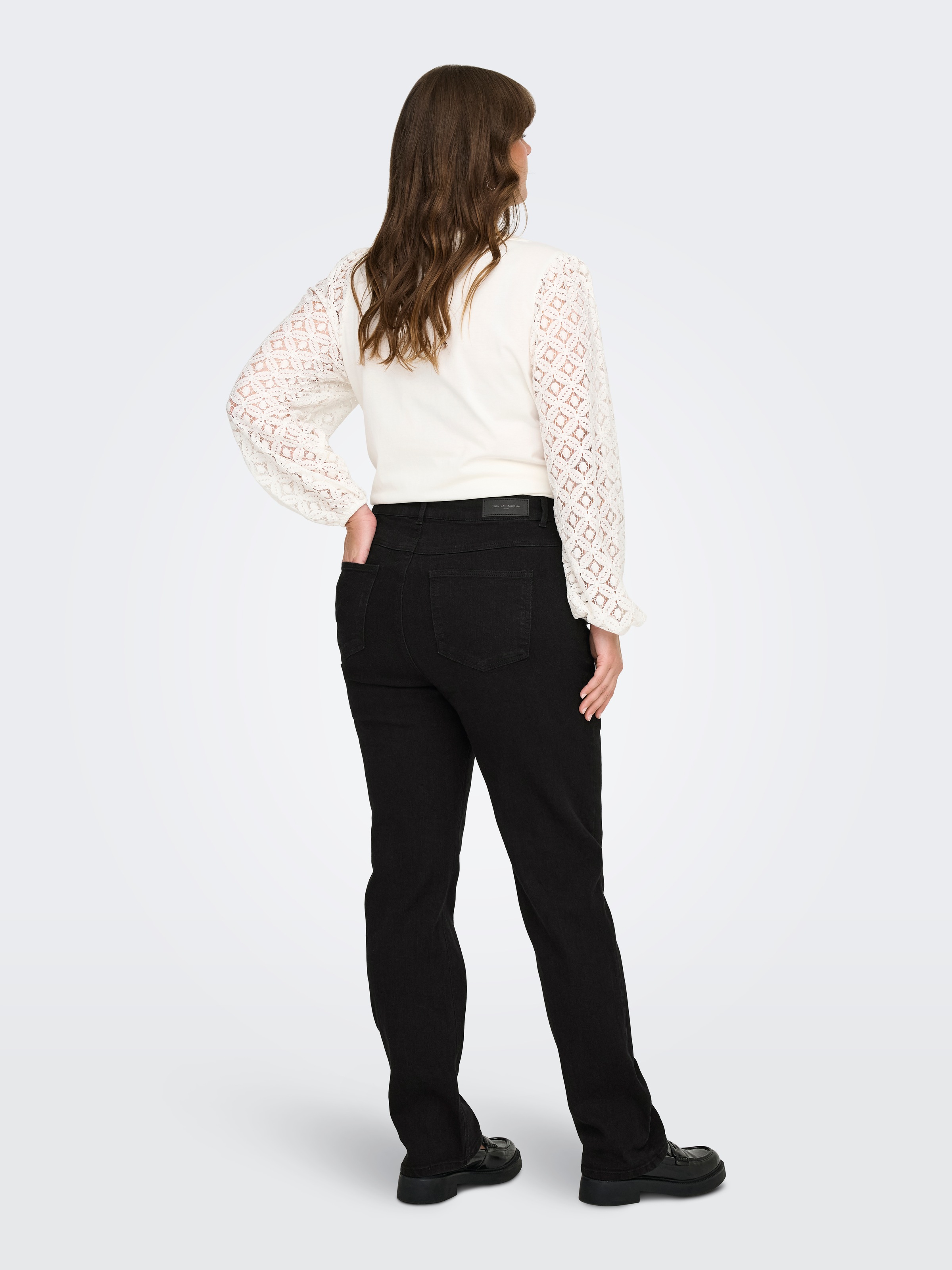 ONLY CARMAKOMA Straight-Jeans »CARCRUZ EX HW STRAIGHT DNM PIMBOX BF«
