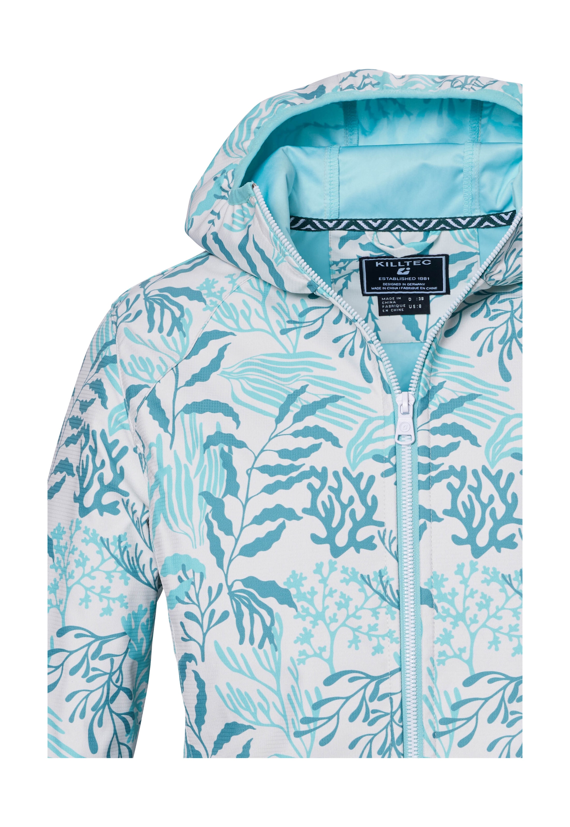 Killtec Softshelljacke »KOS 56 WMN SFTSHLL JCKT« Wasserabweisende, winddichte Softshelljacke mit floralem Print