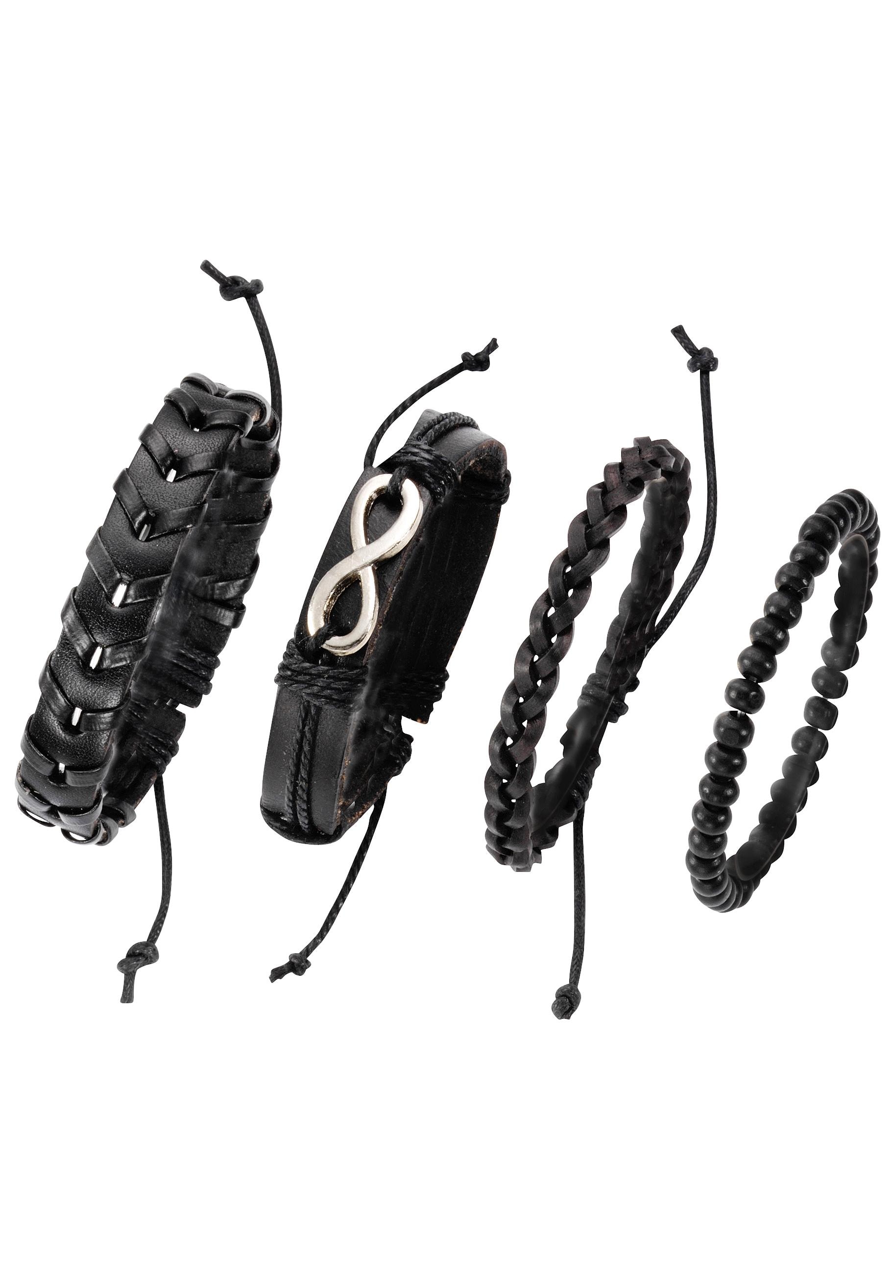 Firetti Armband Set "Infinity/Unendlichkeitsschleife" mit Holzperlen
