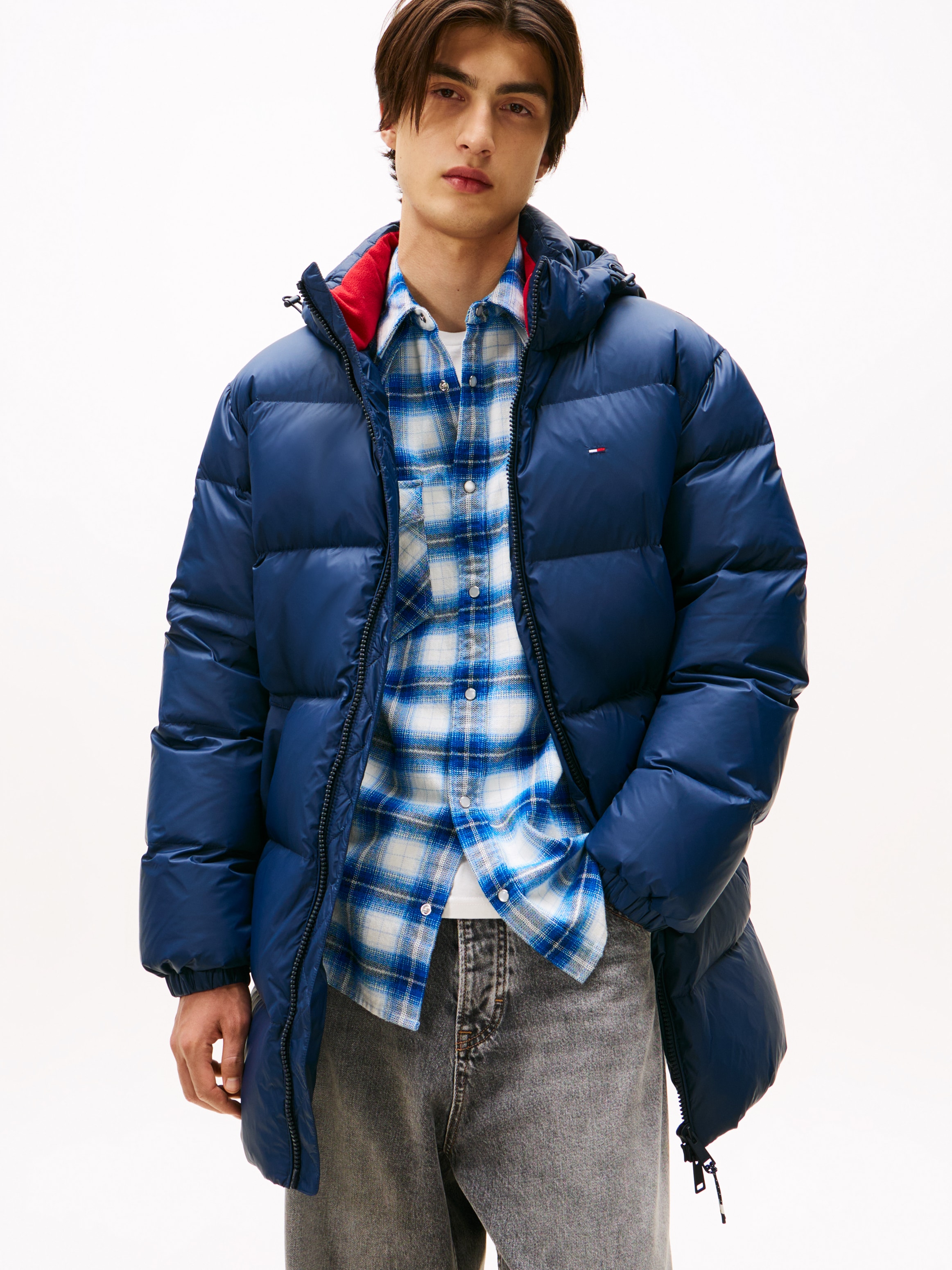 Tommy Jeans Steppjacke »TJM ESSENTIAL DOWN PARKA« mit Kapuze Daunenjacke, Übergangsjacke mit Kapuze