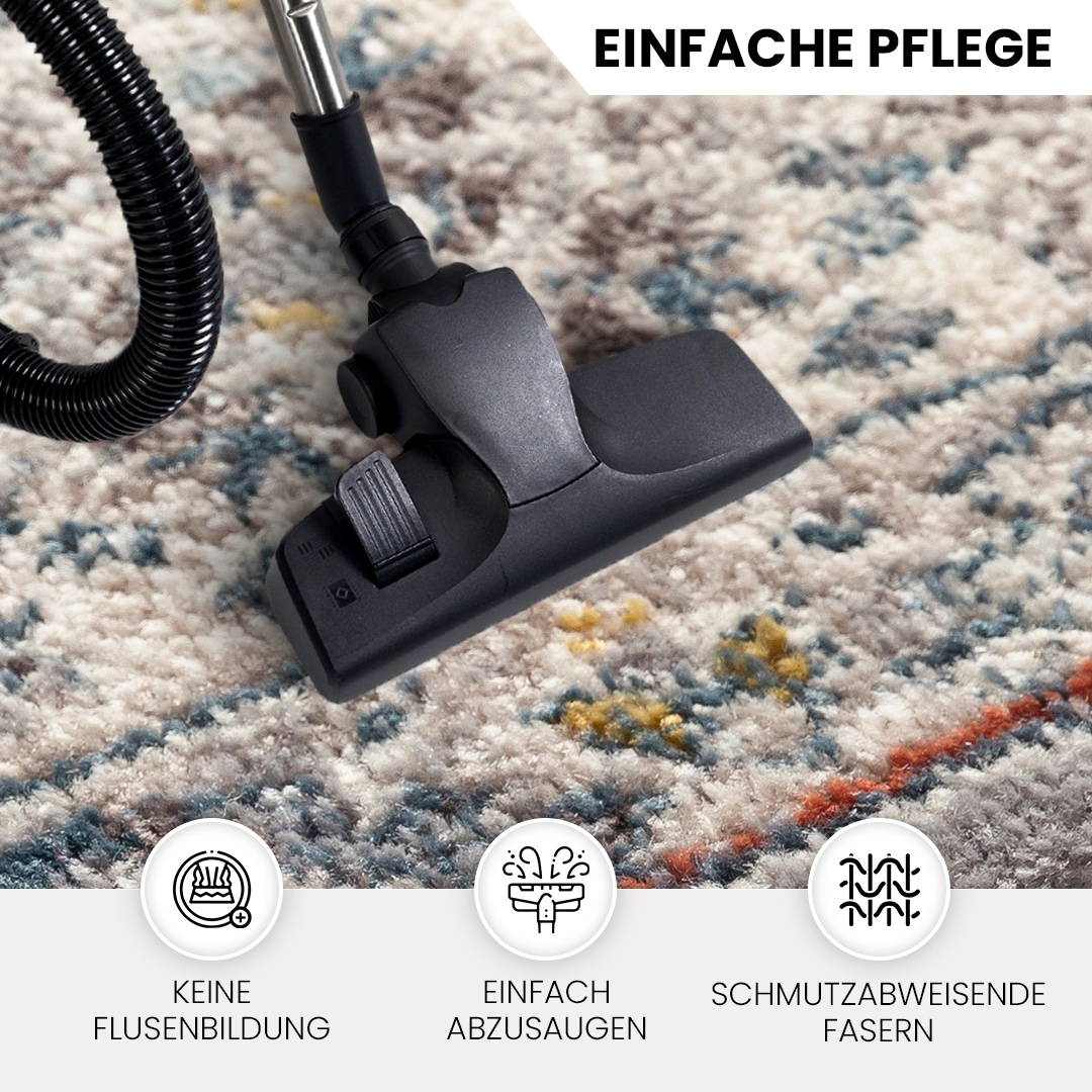 Livabliss Teppich »CASABLANCA«, rechteckig, 12 mm Höhe, Vintage Orientteppich, Kurzflor Boho Wohnzimmerteppich, Läufer