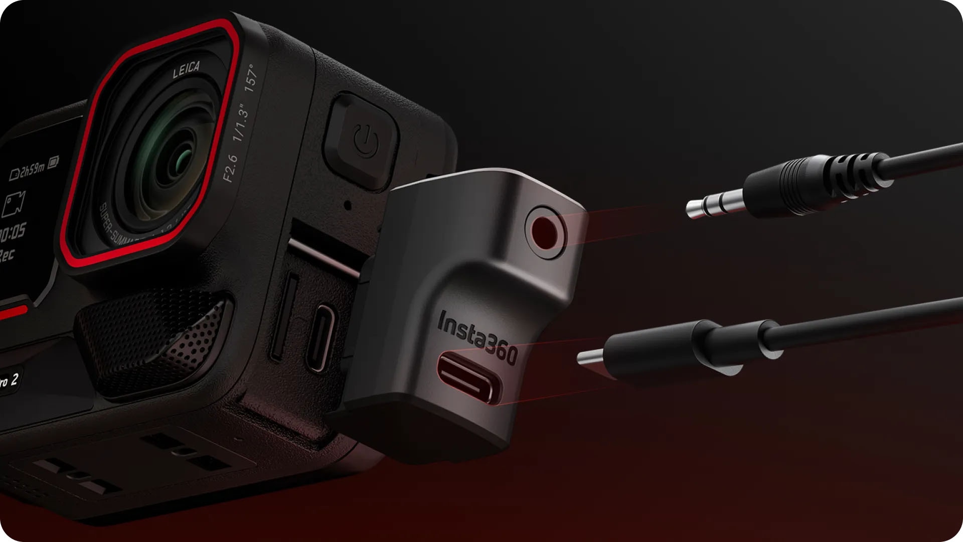 Insta360 Adapter »Mikrofonadapter für die Insta360 Ace Serie« USB-C zu 3,5-mm-Klinke | USB-C