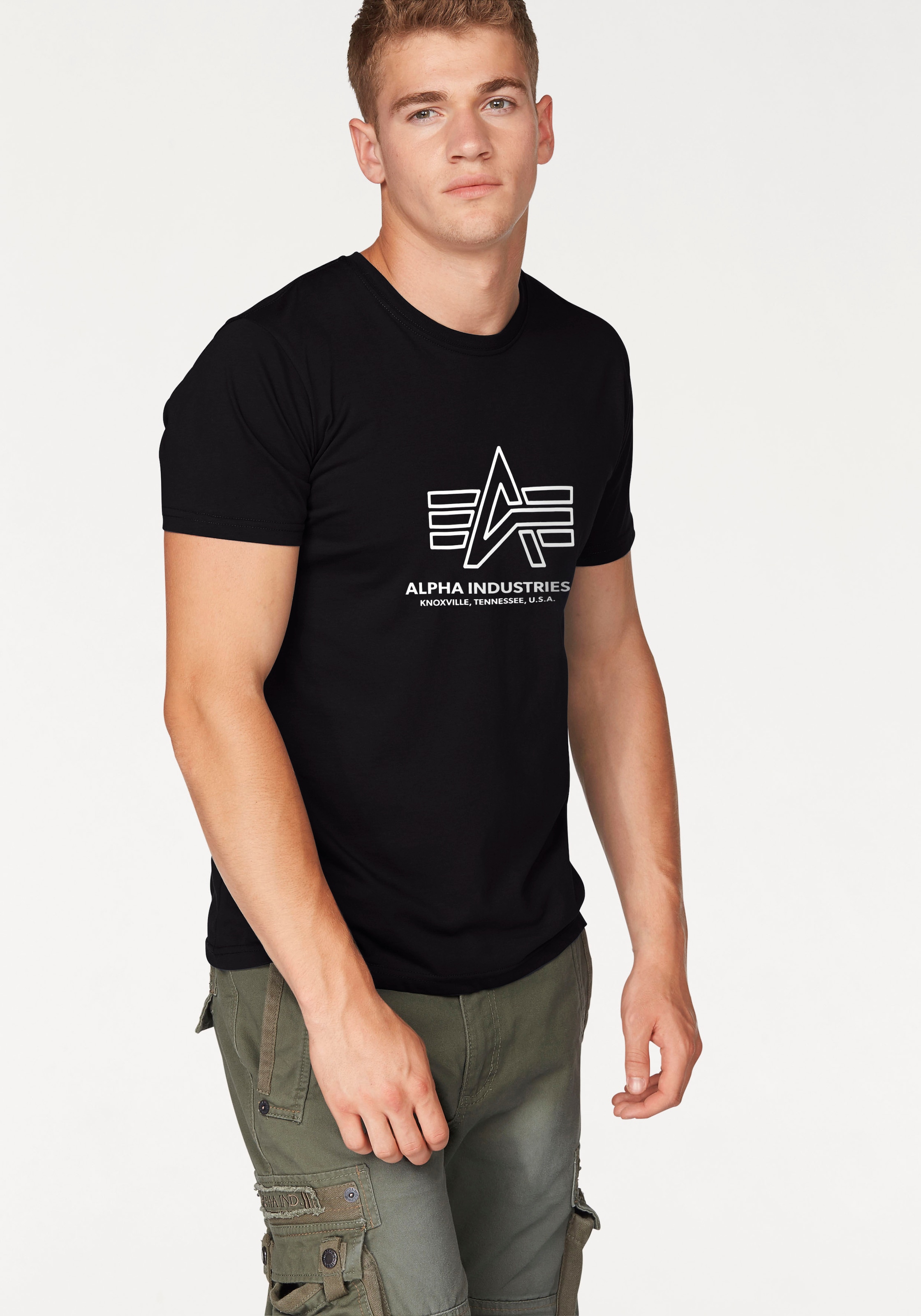 Alpha Industries Rundhalsshirt »Logo Print T«