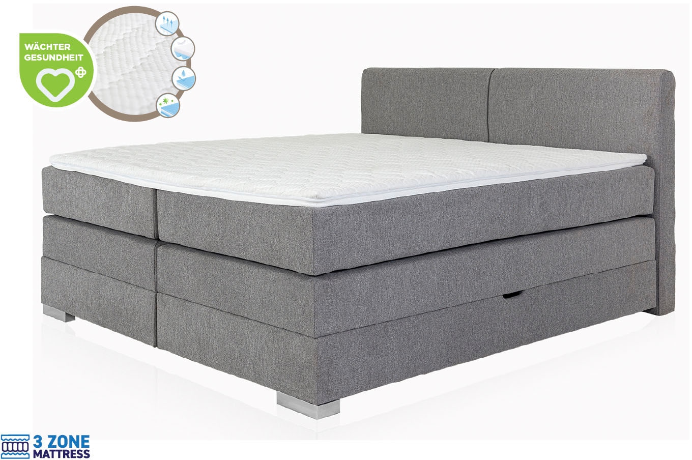 Home affaire Boxspringbett »Juliste inkl. Bettkasten und PUR-Schaum-Topper« erhältlich in den Breite 160, 180 & 200cm