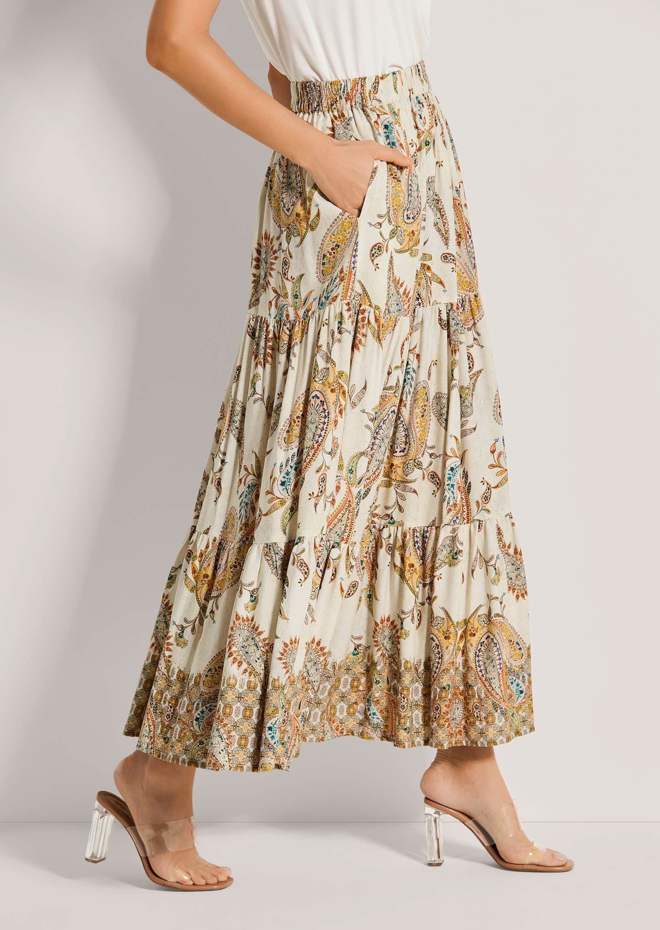 MADELEINE Midirock »Druckrock Bedruckter Rock zum Schlüpfen«