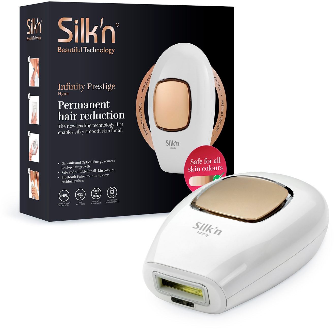 Silk\'n IPL-Haarentferner »Infinity Prestige«, 600.000 Lichtimpulse mit 3  Jahren XXL Garantie