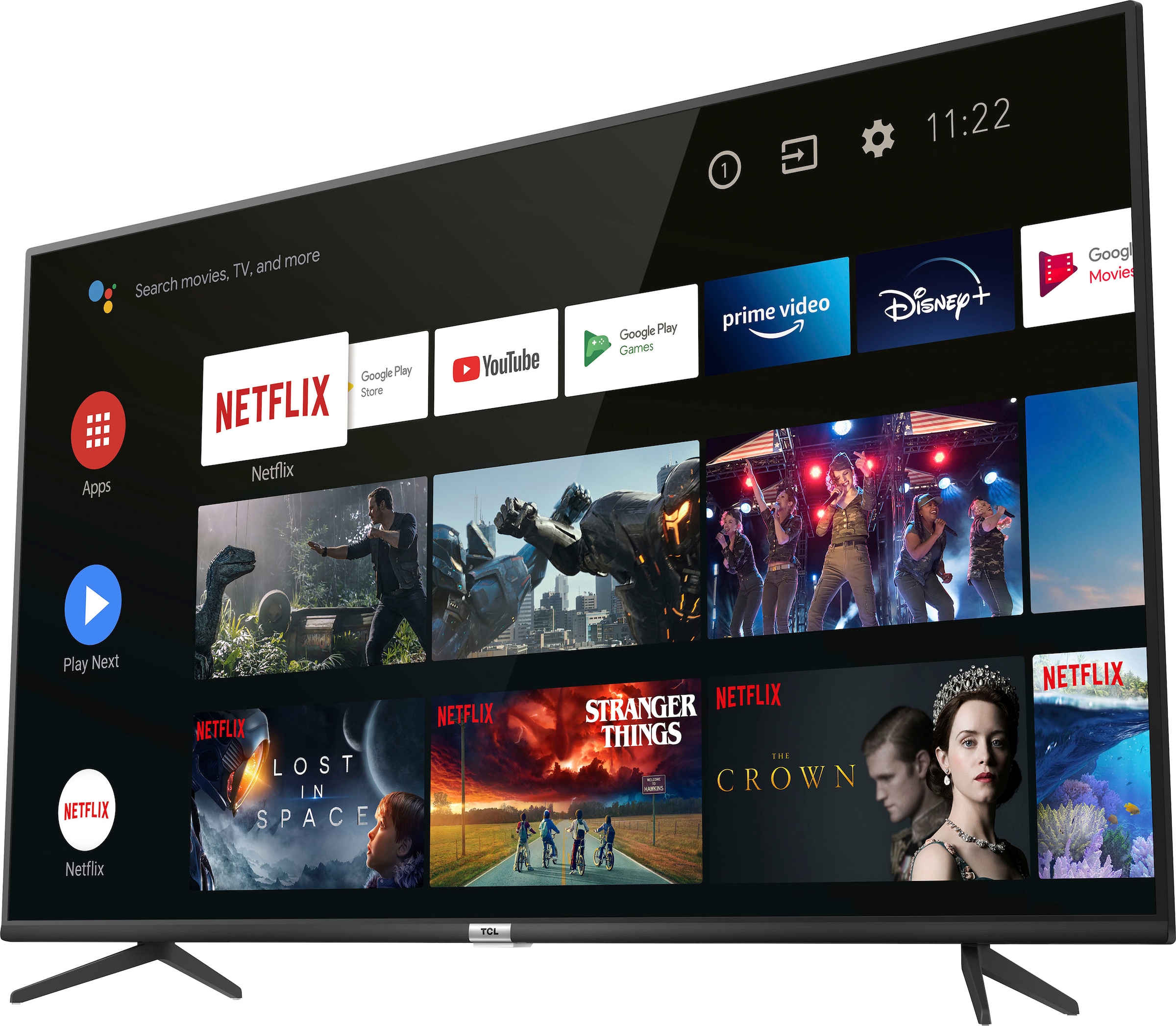 TCL LED-Fernseher »43P616X2«, 108 cm/43 Zoll, 4K Ultra HD, Android TV, Android 9.0 Betriebssystem