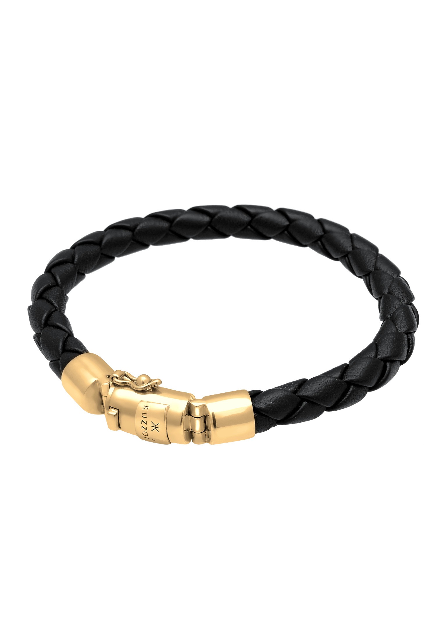 Kuzzoi Lederarmband »Armband Herren Lederarmband Kastenverschluss 925 Silber«