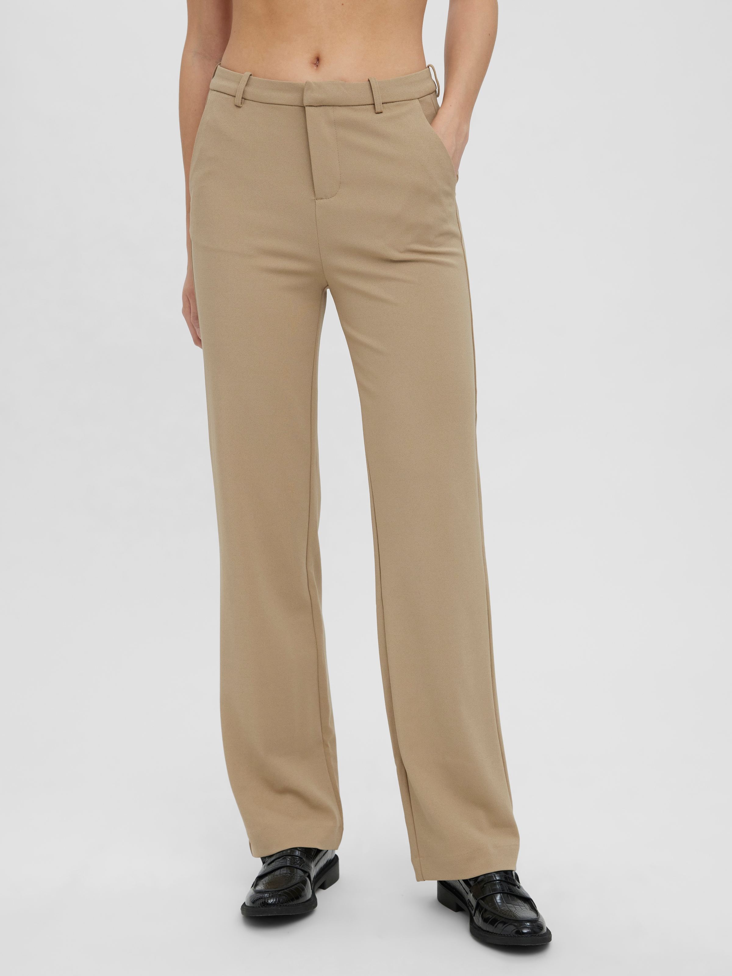 Vero Moda Anzughose »VMZAMIRA MW SLIM STRAIGHT PANT NOOS«  mit Gürtelschlaufen