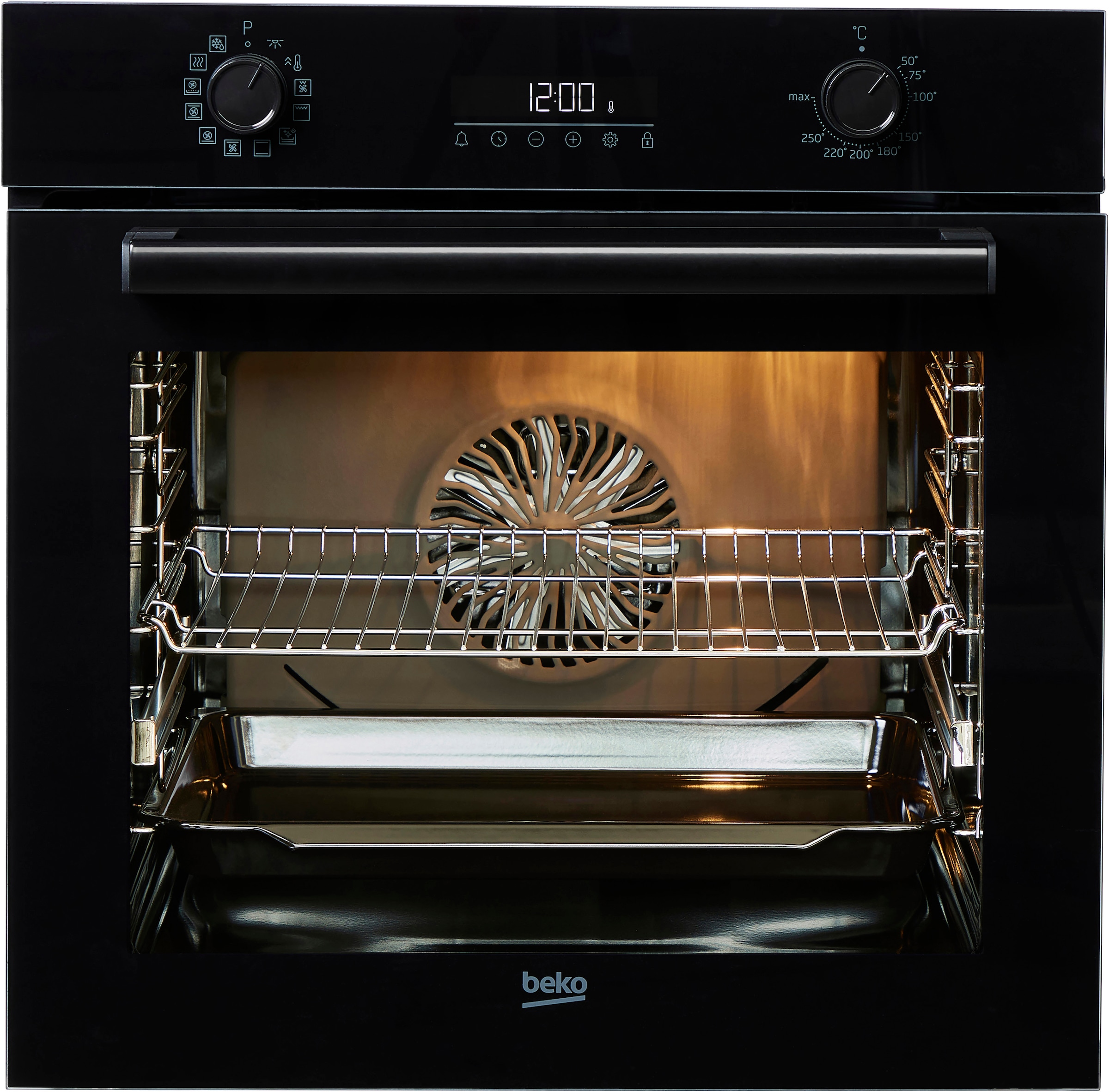 BEKO Backofen-Set »Elbe« mit 1-fach-Teleskopauszug Set, 2 Stk. tlg. Mit AirFry knusprig frittieren im Ofen – ganz ohne zusätzliches Fett