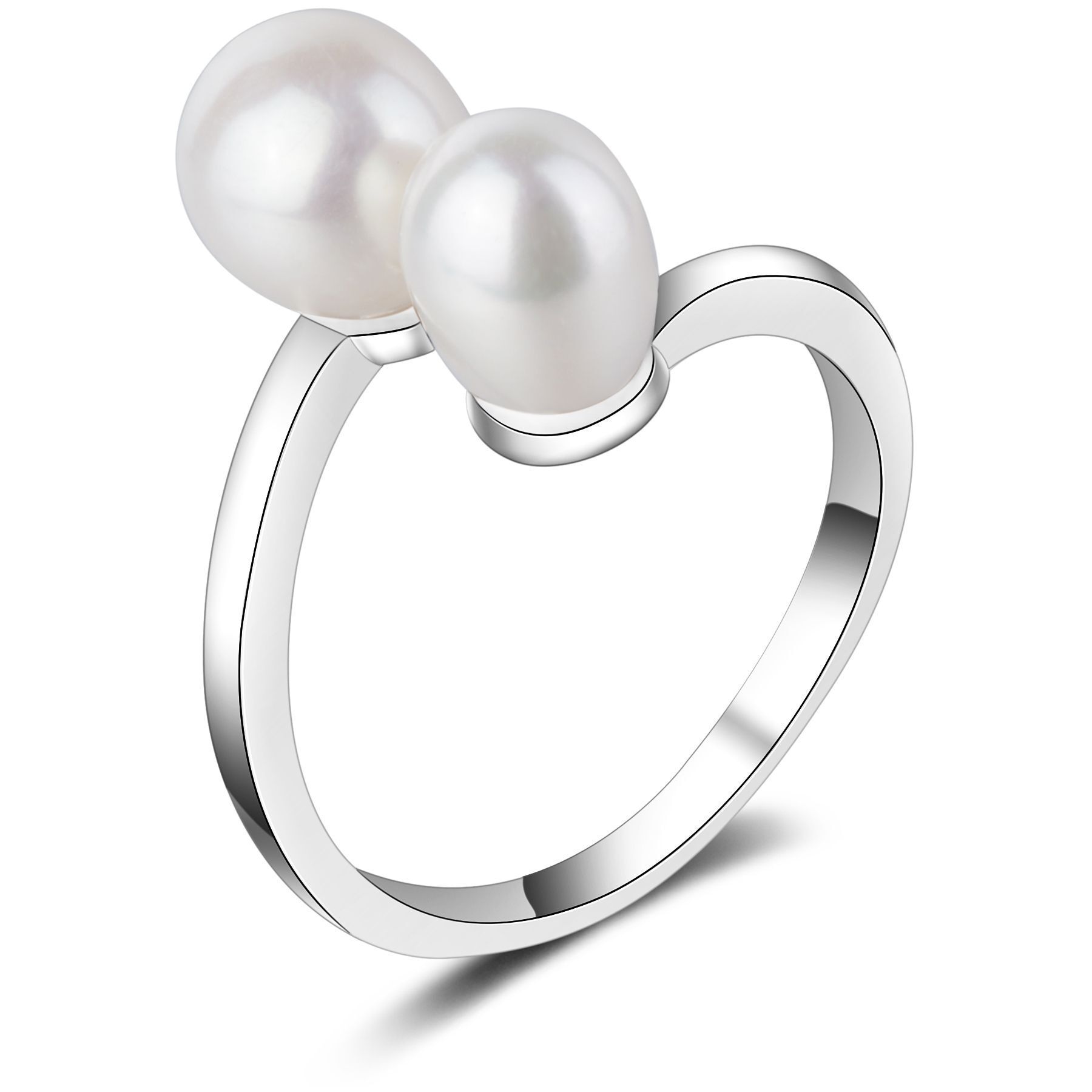 AILORIA Fingerring »Ring Silber/weiße Perle MAYUKO«