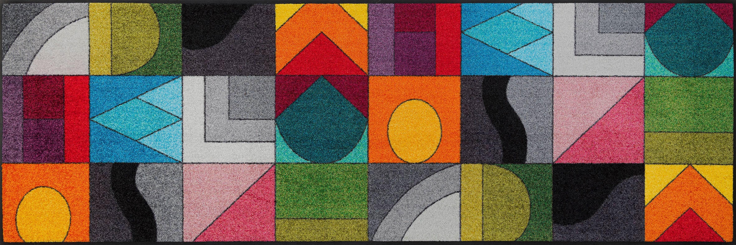 wash+dry by Kleen-Tex Läufer »Momix« rechteckig 7 mm Höhe Schmutzfangläufer, modernes Patchwork Design, rutschhemmend, waschbar