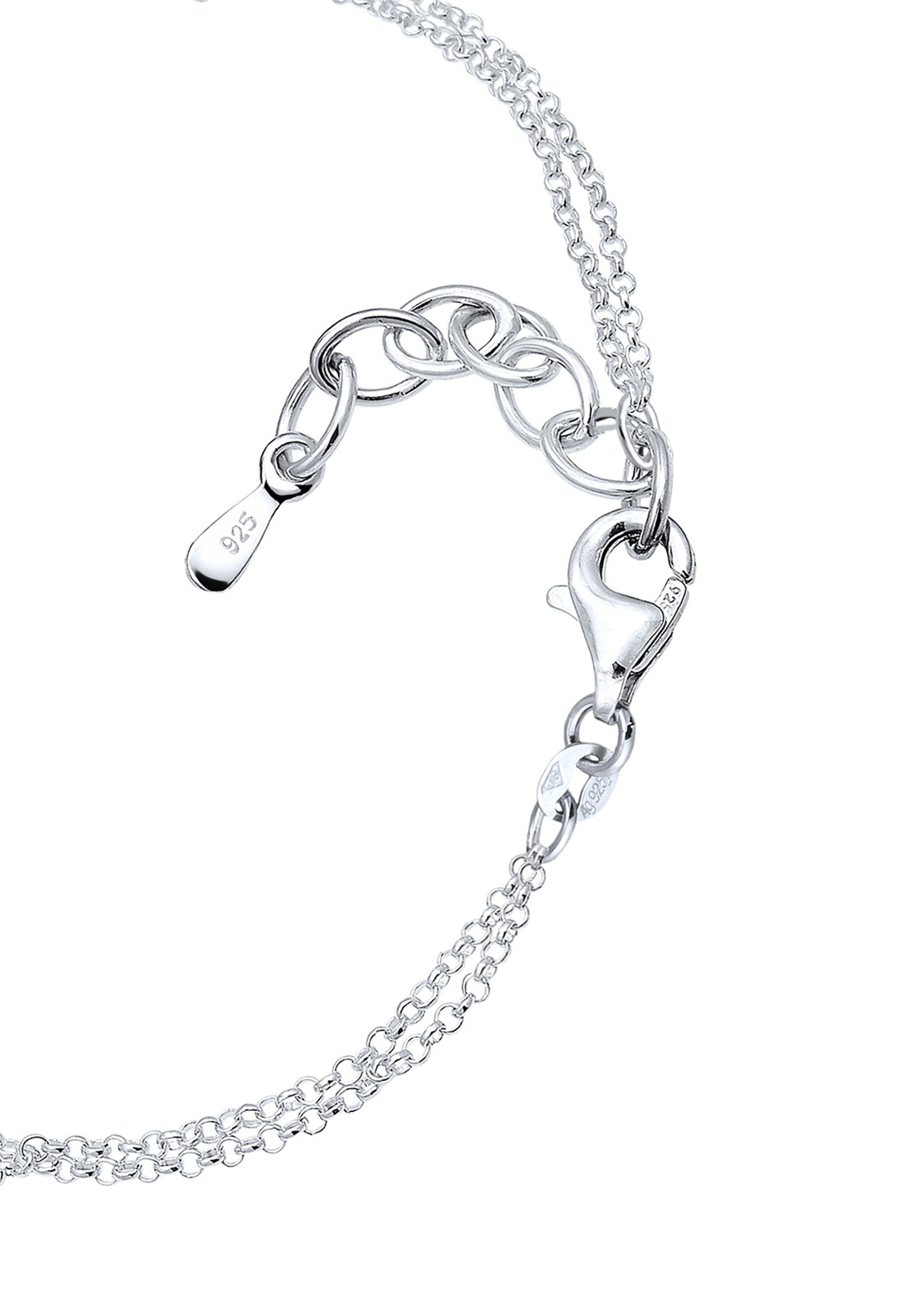 Elli Armkette »Armband Infinity Herz Sterne Tri-Color 925 Sterling Silber«