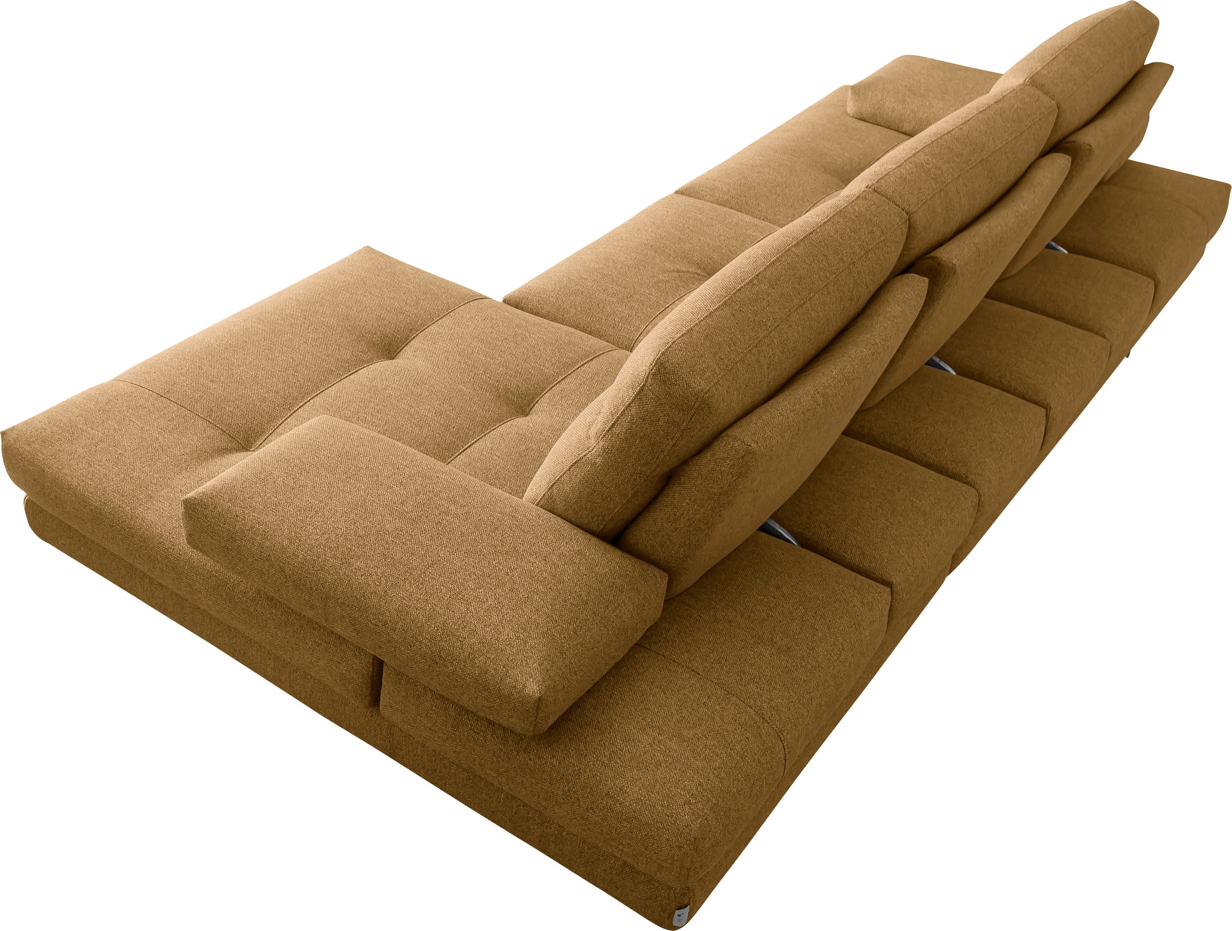 CALIA ITALIA Ecksofa »Toby Wing, L-Form, Designsofa mit sensationellem Sitzkomfort«, inklusive Sitztiefenverstellung, Füße in chrom glänzend