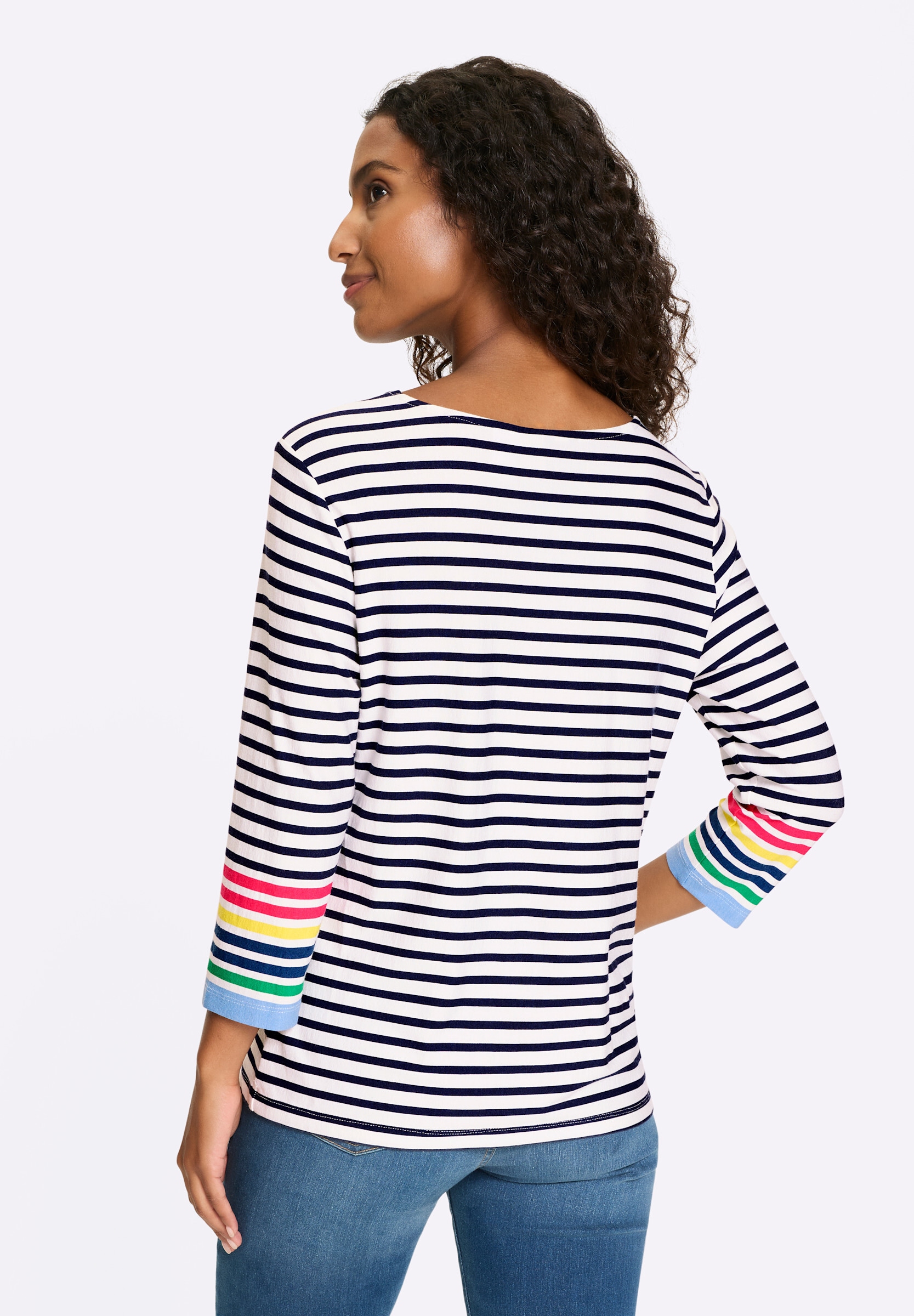 heine T-Shirt »Ringelshirt 3/4-Arm-Shirt mit Streifenmuster«