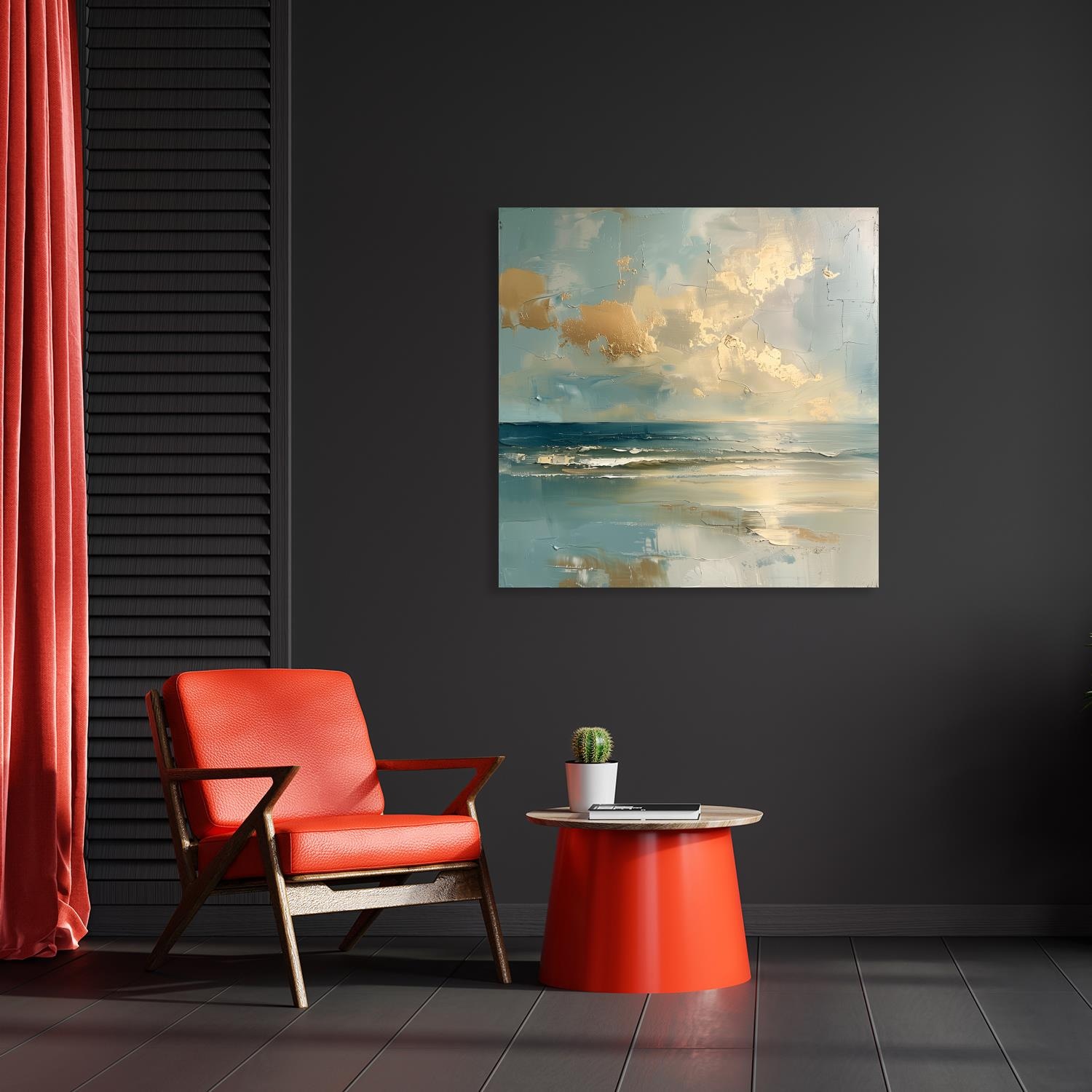 queence Acrylglasbild "Ein Tag am Meer" Abstrakt  Abstrakte  Formen  Gemälde  Gewässer  Himmel  Himmelsbilder  Kunst  Meer  Meer Bilder  Sonnenaufgang 1 Stk. tlg. HD Premium Kunstdruck in Galeriequalität