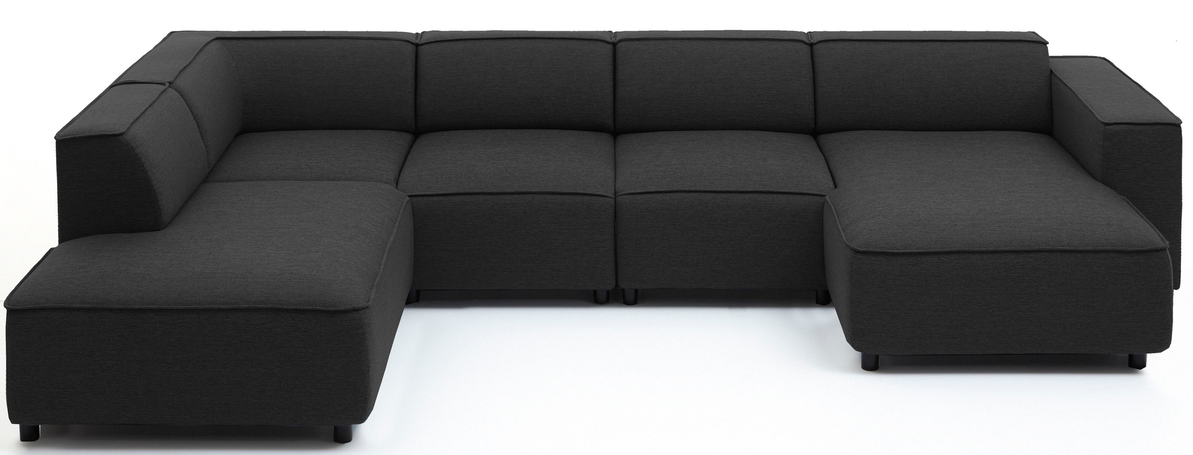 ATLANTIC home collection Wohnlandschaft »Bulky U-Form«, in U-Form und XXL Sitzfläche, modular aufgebaut