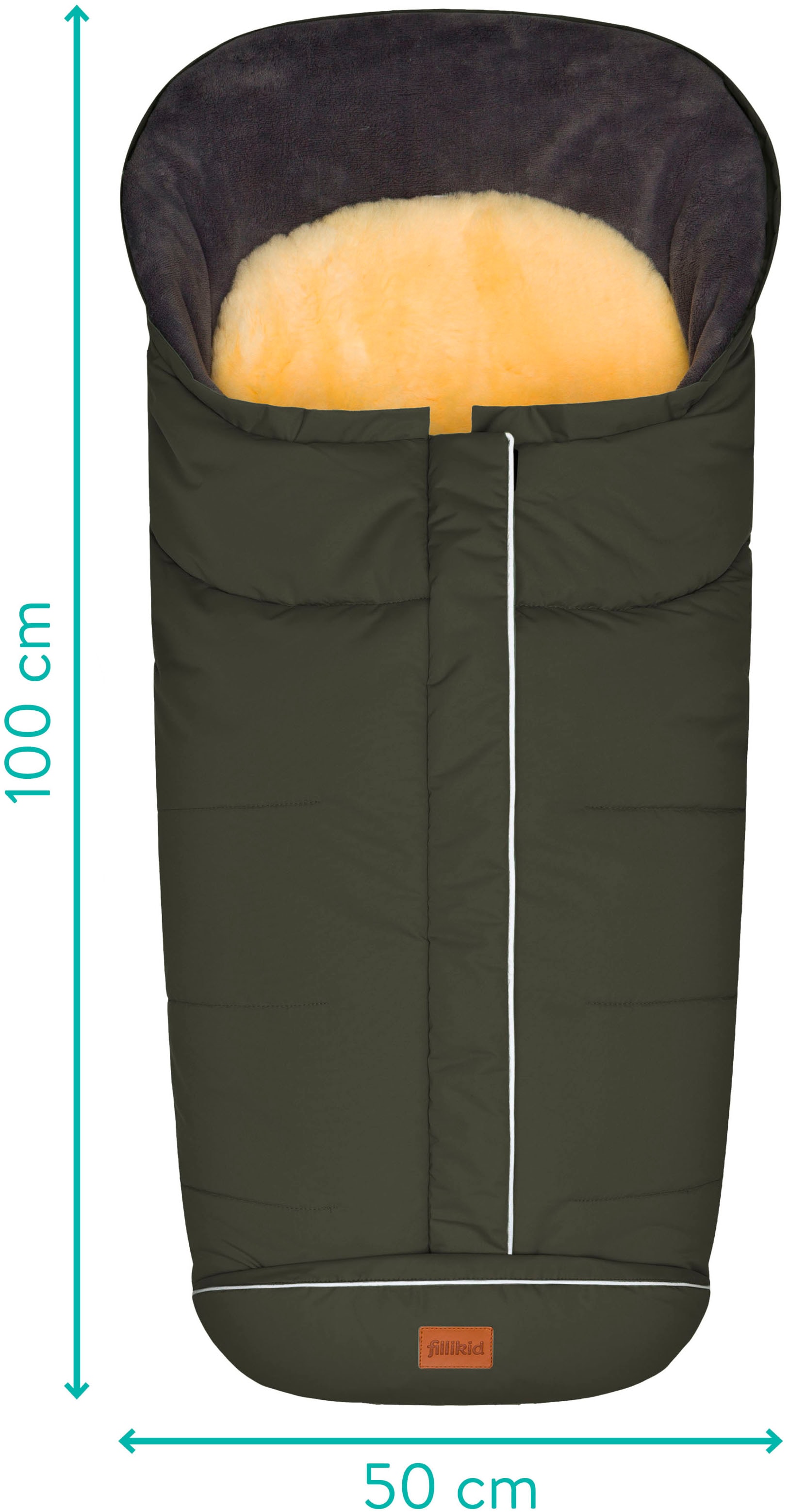 Fillikid Fußsack »Nanga Lammfell, Winterfußsack« mit herausnehmbarer Lammfellauflage