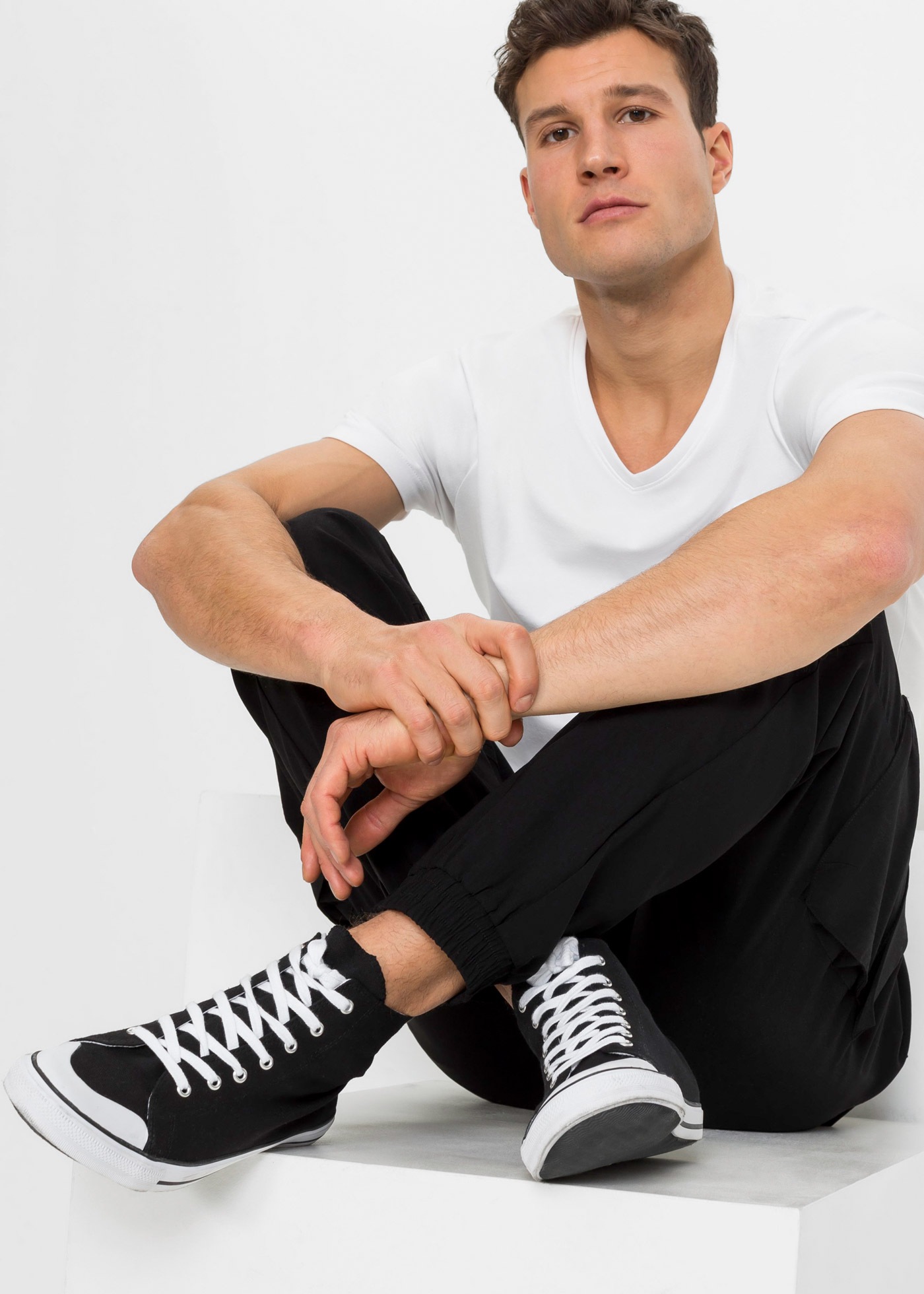 bonprix Schlupfhose  aus Stretch-Material, in Bengalin-Qualität, Regular Fit