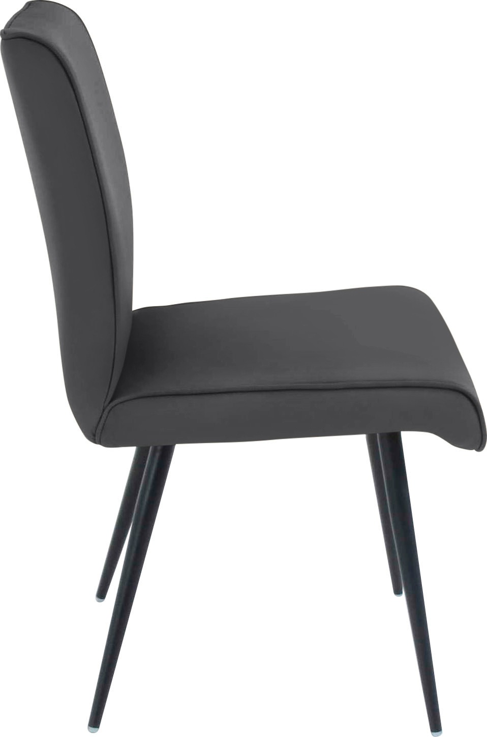 K+W Komfort & Wohnen 4-Fußstuhl »Giacomo I«, 1 St., Leder CLOUD, 4- Fußstuhl mit umlaufenden 4mm Keder am Rücken und Sitz, Metallfüße
