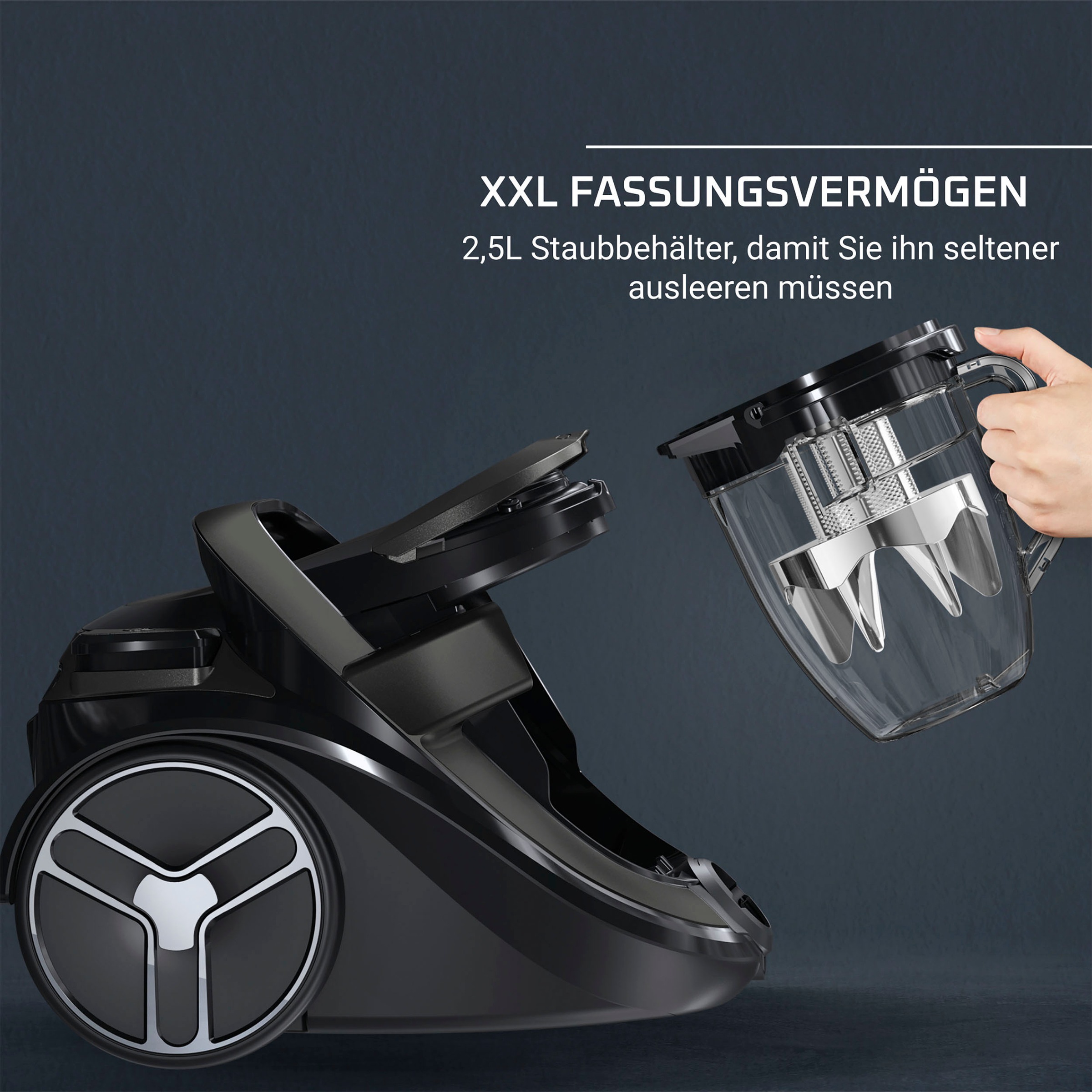 Rowenta Bodenstaubsauger »RO7935 Silence Force Cyclonic Parkett«, 500 W, beutellos, mit nur 59 dB(A), 12 m Aktionsradius, Staubbehältervolumen 2,5 Liter