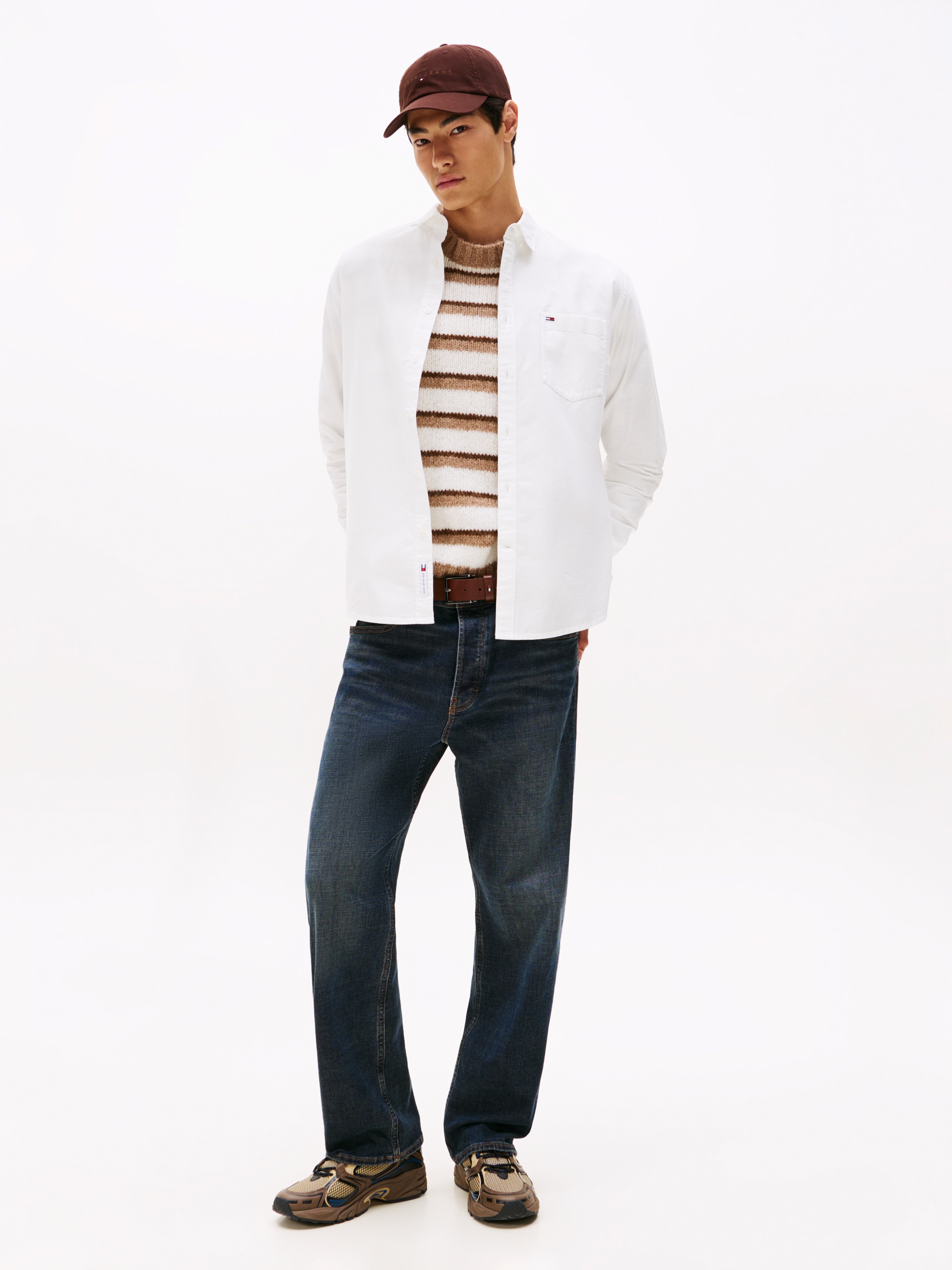 Tommy Jeans Langarmhemd »TJM OXFORD«, relaxed fit, Button-down-Kragen