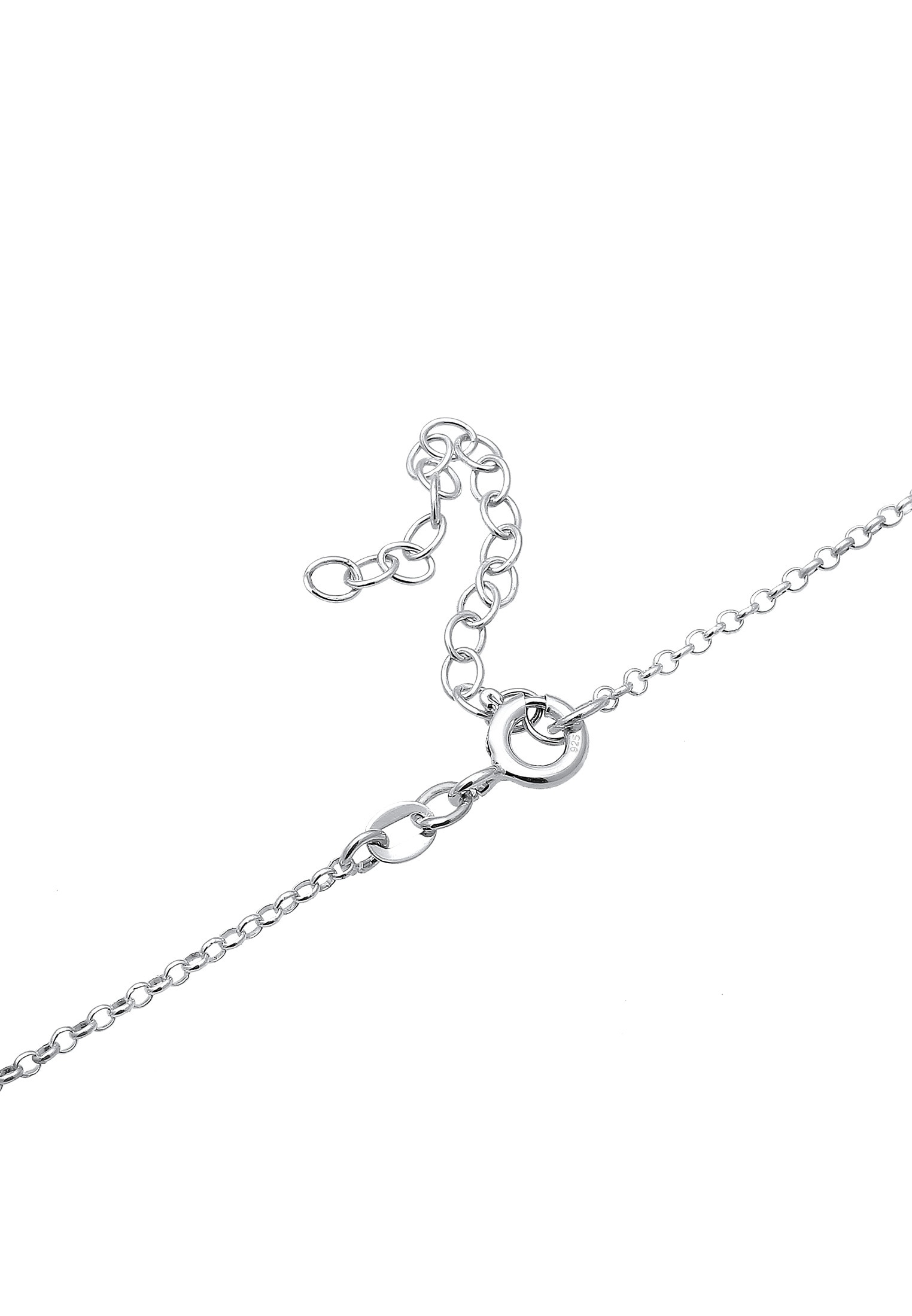 Elli Lange Kette »Halskette Plättchen Kreis Glänzend 925 Sterling Silber«