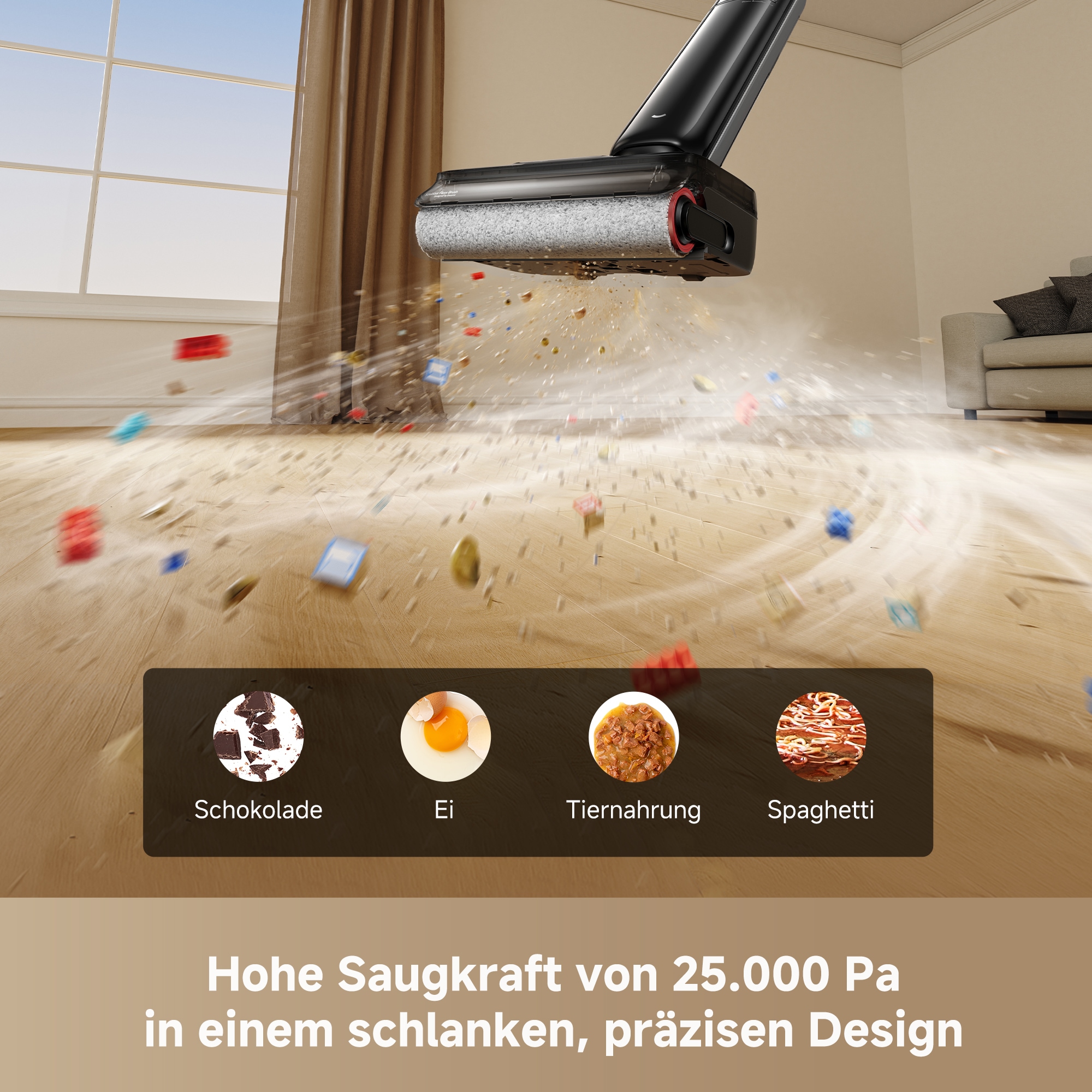 Dreame Nass-Trocken-Akkusauger »T12 Pro-R« 180° flach, 95°C Reinigung, Anti‑Verwicklung
