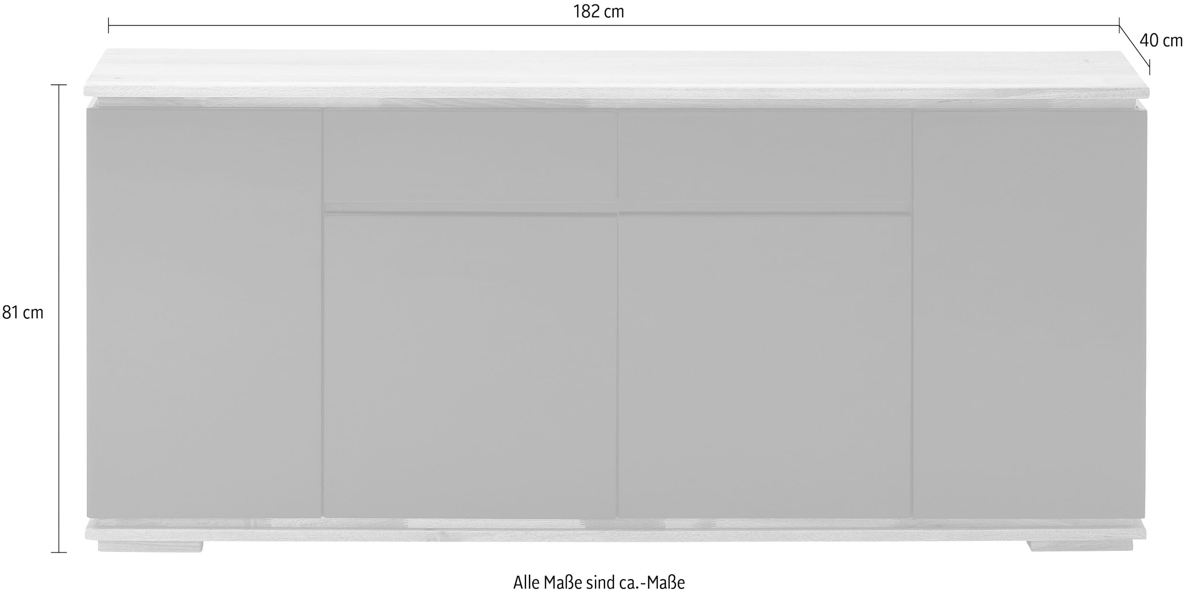 MCA furniture Sideboard »Chiaro«, Breite ca. 182 cm