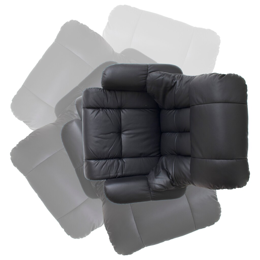 MCA furniture Relaxsessel »Calgary«, Fernsehsessel 360°drehbar inkl. Hocker mit Lederbezug