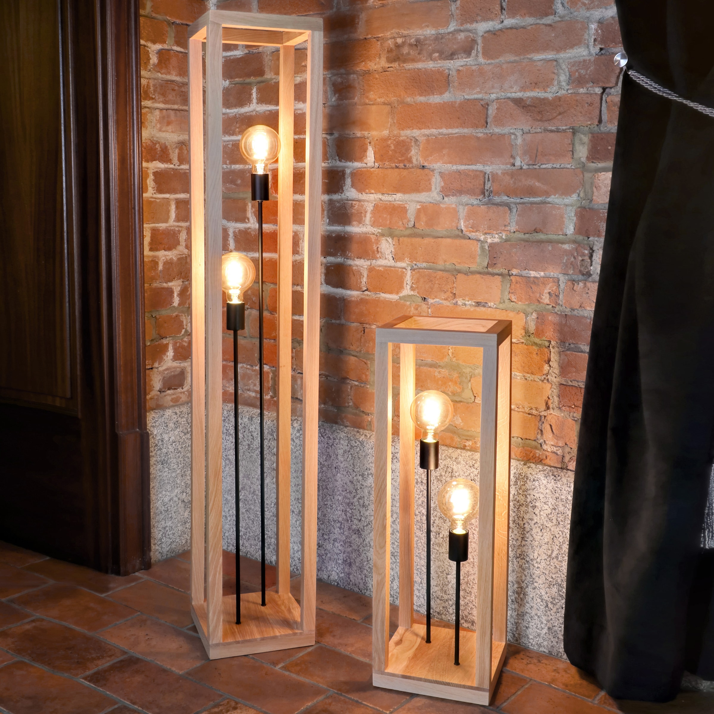 SPOT Light Stehlampe »KAGO«, 3 flammig, Leuchtmittel E27 | ohne Leuchtmittel, Naturprodukt aus Eichenholz, Nachhaltig mit FSC®-Zertifikat