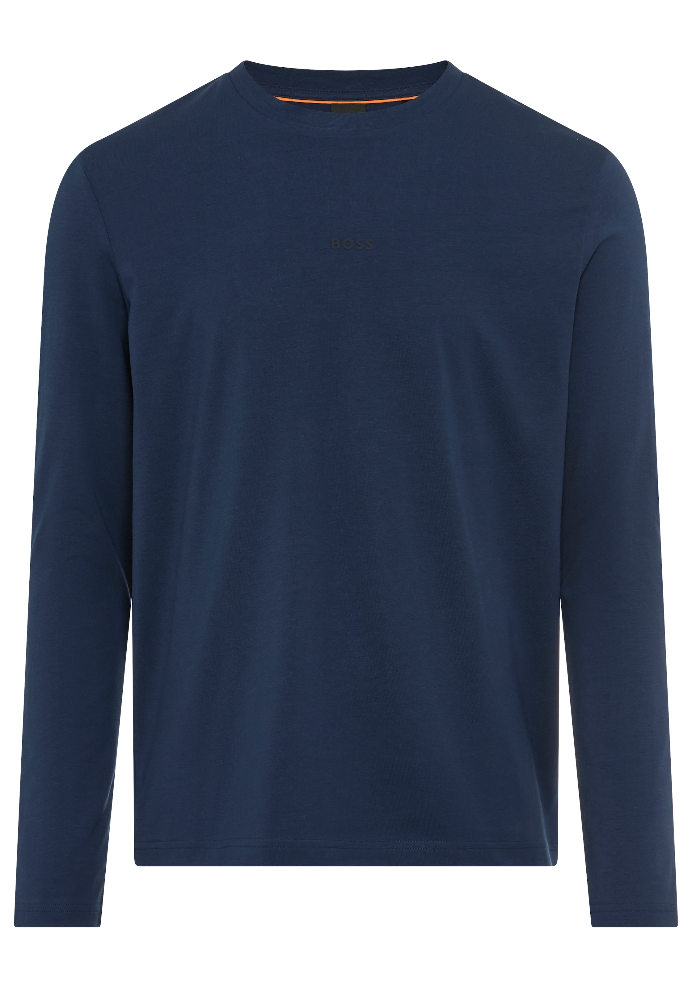 BOSS ORANGE Langarmshirt »TChark« Rundhalsausschnitt, Regular Fit, mit BOSS-Logo