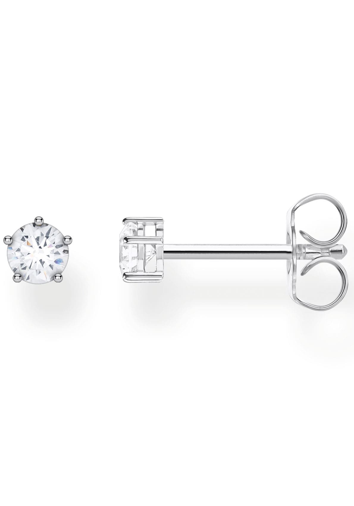 THOMAS SABO Single-Ohrstecker »weißer Stein gold, weißer Stein silber, H2148-051-14, H2148-414-14« mit Zirkonia (synth.)