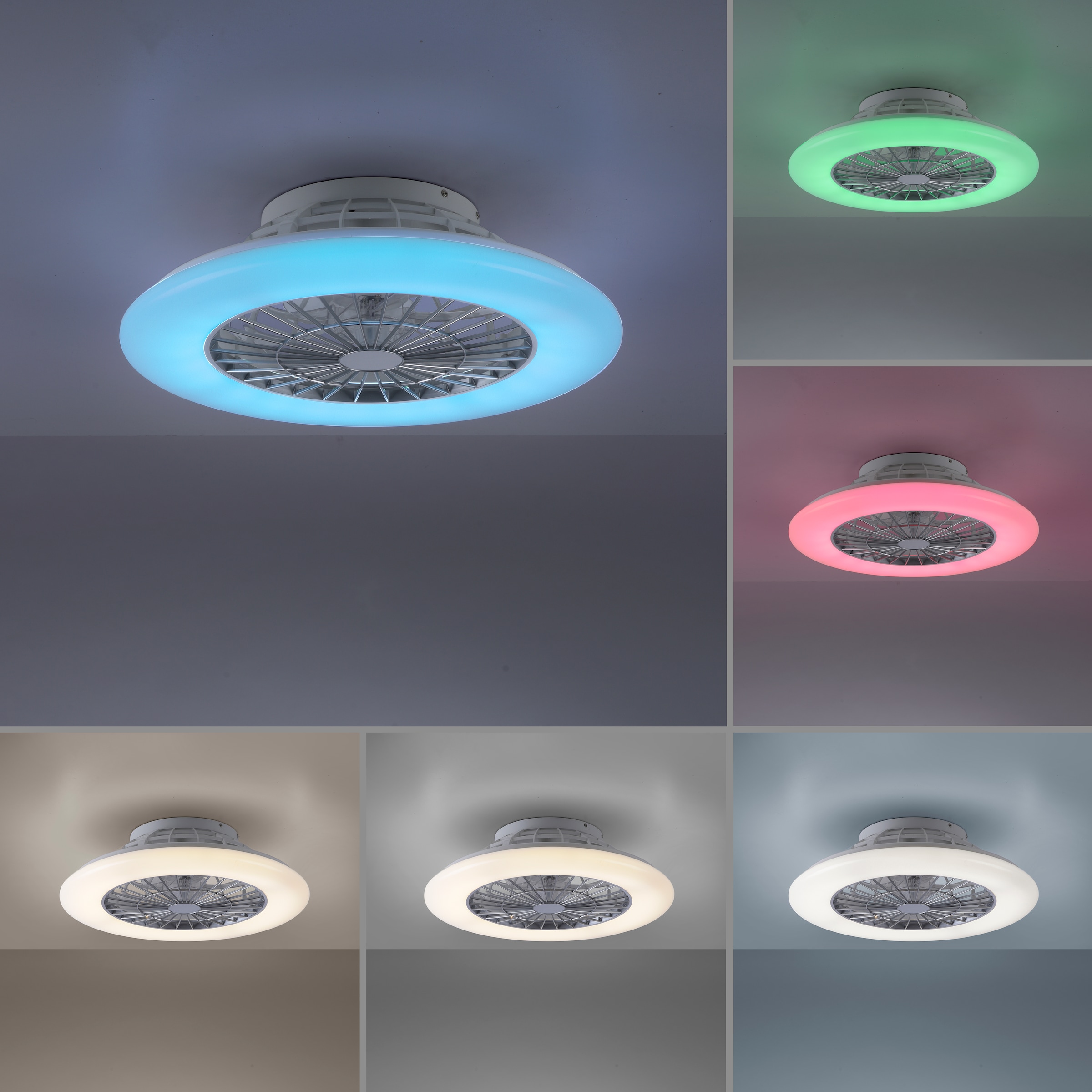 Leuchten Direkt Deckenleuchte kaufen RGB+tunable 1 Jahren white, Garantie XXL 3 LED, flammig-flammig, inkl., online mit »PATRICK«, Ventilatorfunktion Infrarot 
